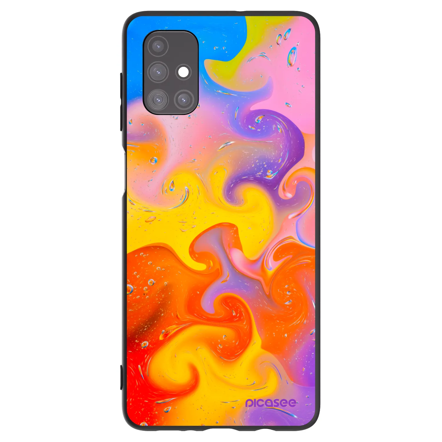 Picasee silikonový černý obal pro Samsung Galaxy M51 M515F - Bubbles