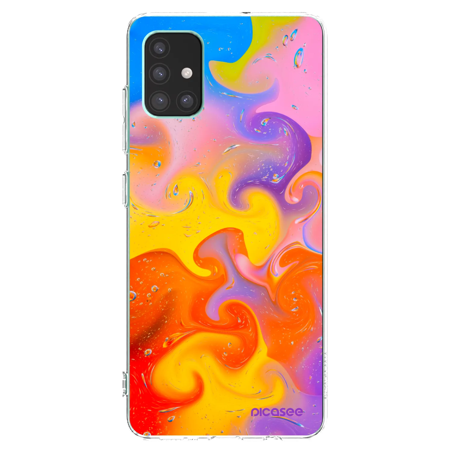 Picasee silikonový průhledný obal pro Samsung Galaxy M51 M515F - Bubbles