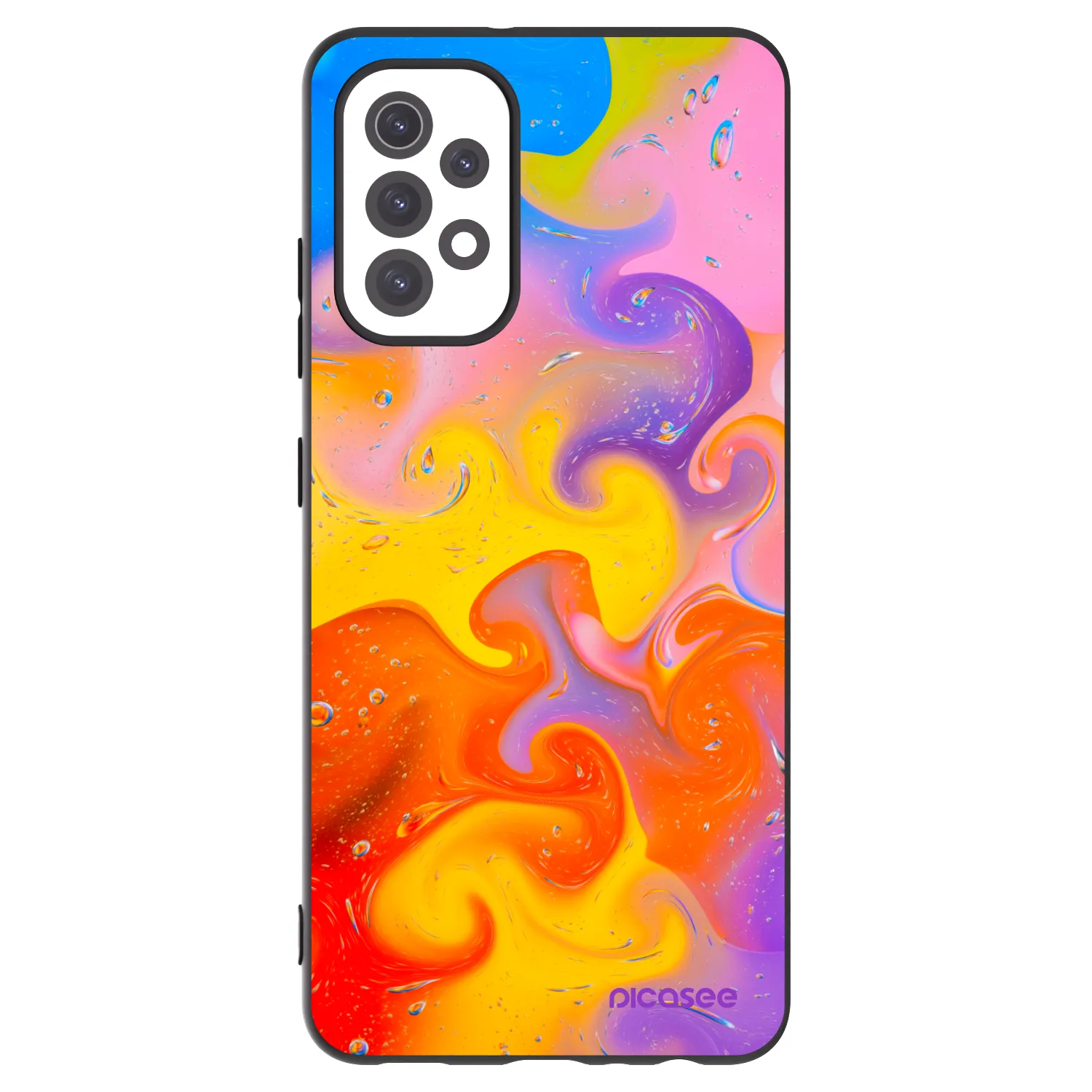 Picasee silikonový černý obal pro Samsung Galaxy A32 5G A326B - Bubbles