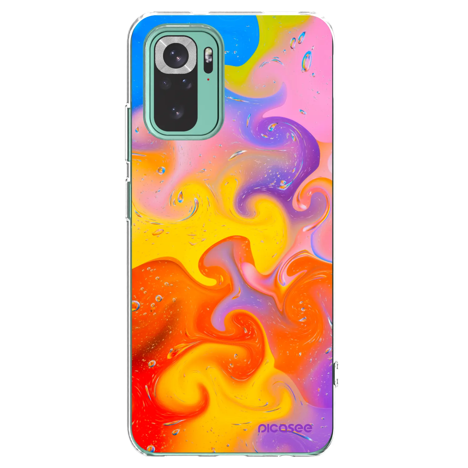 Picasee silikonový průhledný obal pro Xiaomi Redmi Note 10 Pro - Bubbles