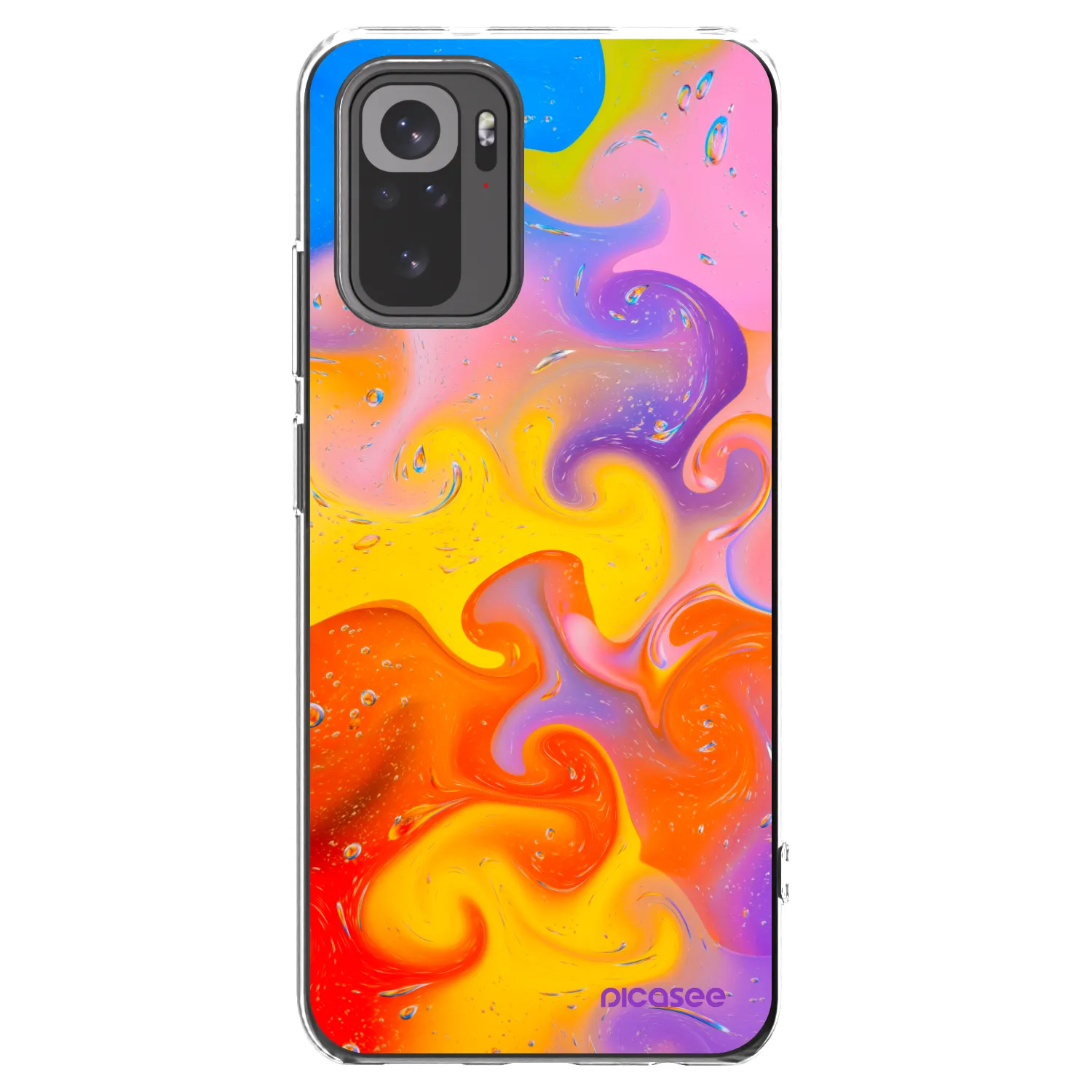 Picasee silikonový průhledný obal pro Xiaomi Redmi Note 10S - Bubbles