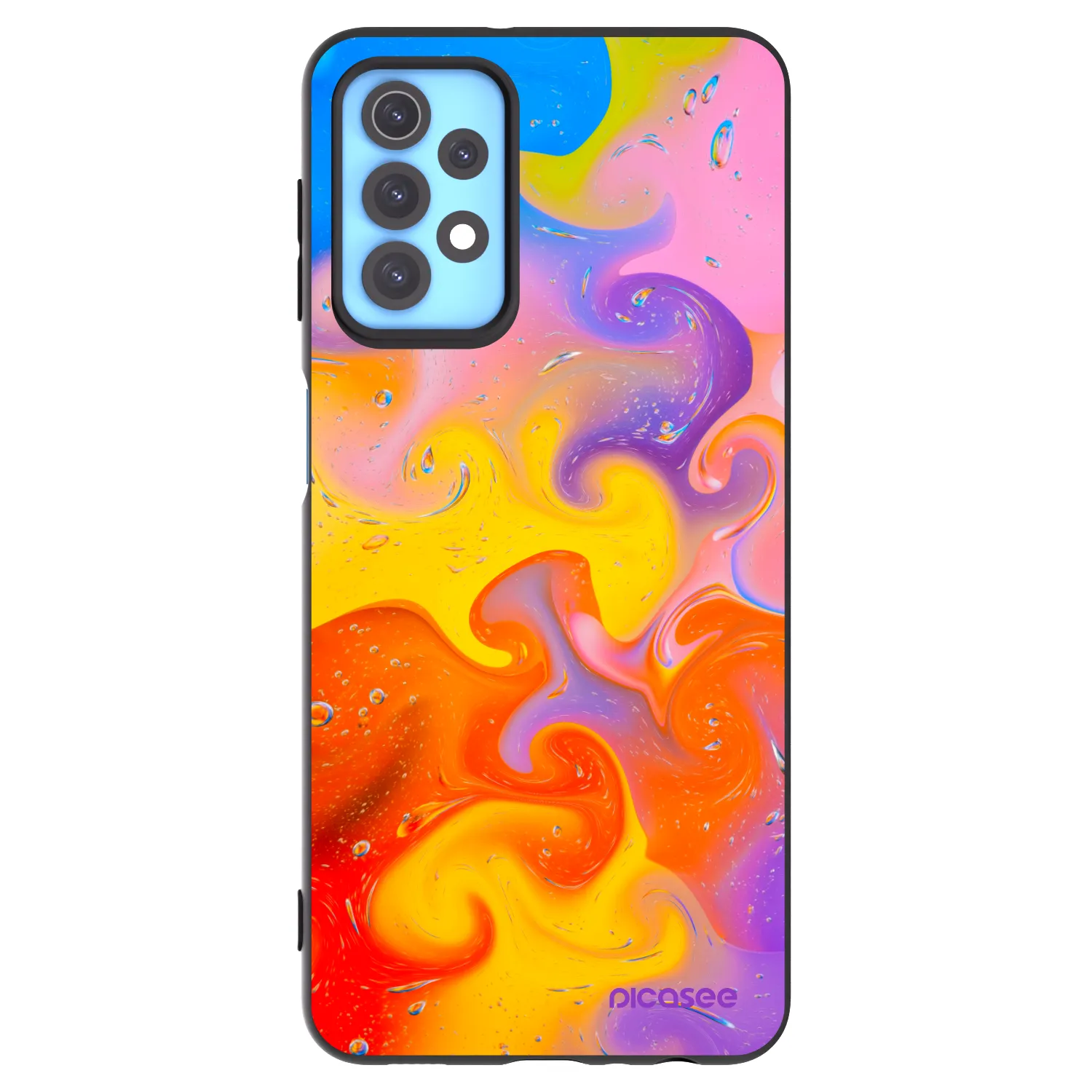 Picasee silikonový černý obal pro Samsung Galaxy A32 4G SM-A325F - Bubbles