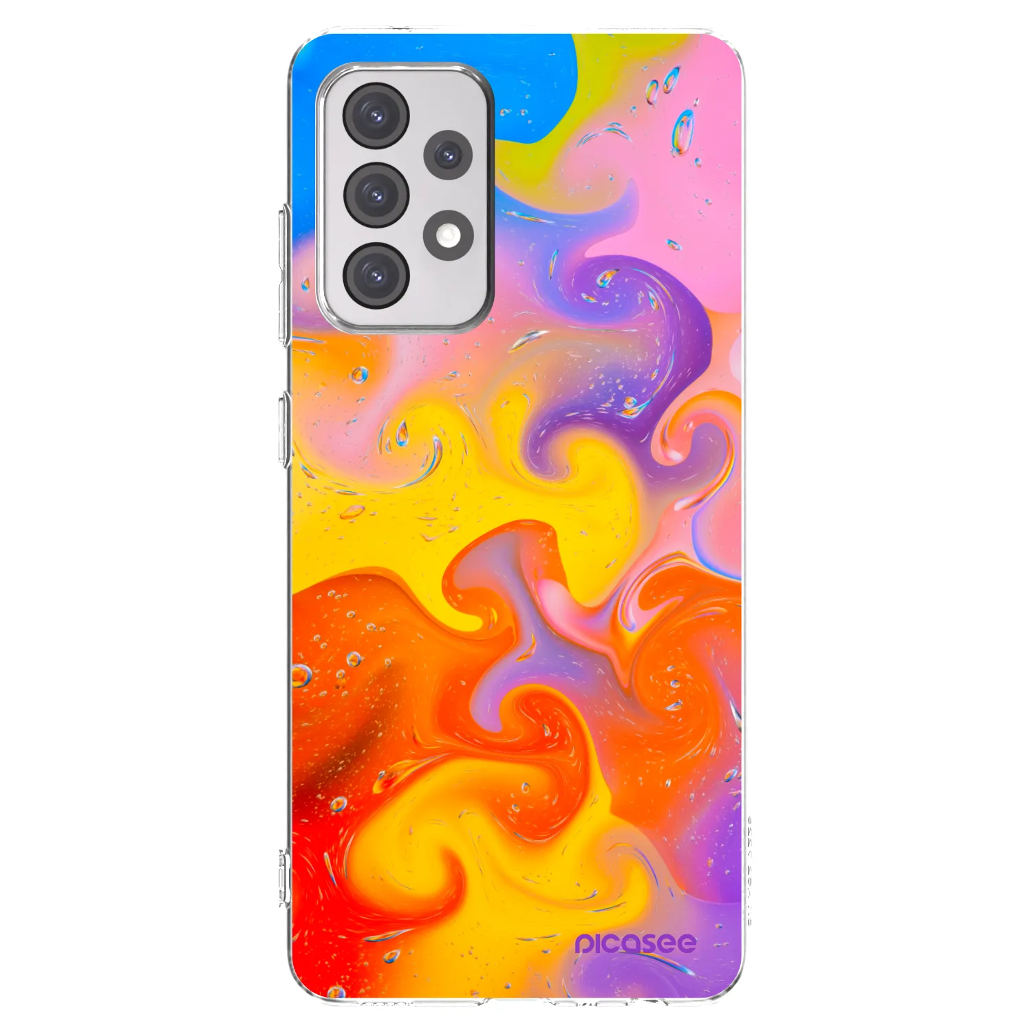 Picasee silikonový průhledný obal pro Samsung Galaxy A52s 5G A528B - Bubbles