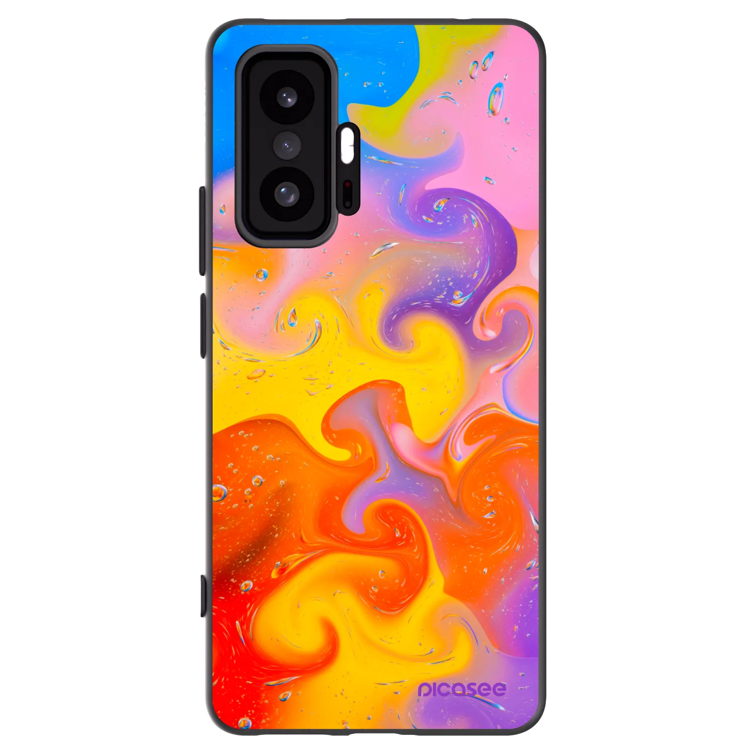 Picasee silikonový černý obal pro Xiaomi 11T - Bubbles