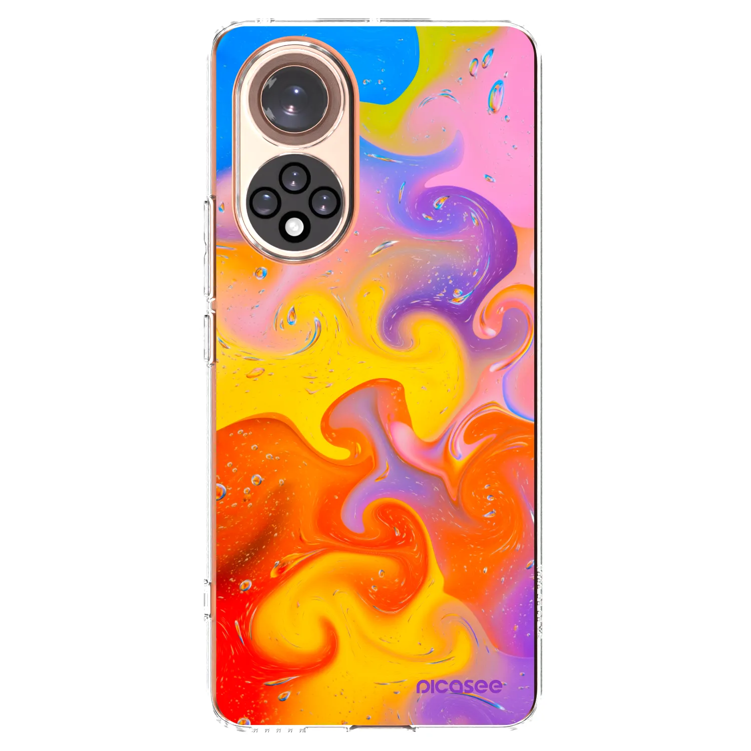 Picasee silikonový průhledný obal pro Honor 50 5G - Bubbles