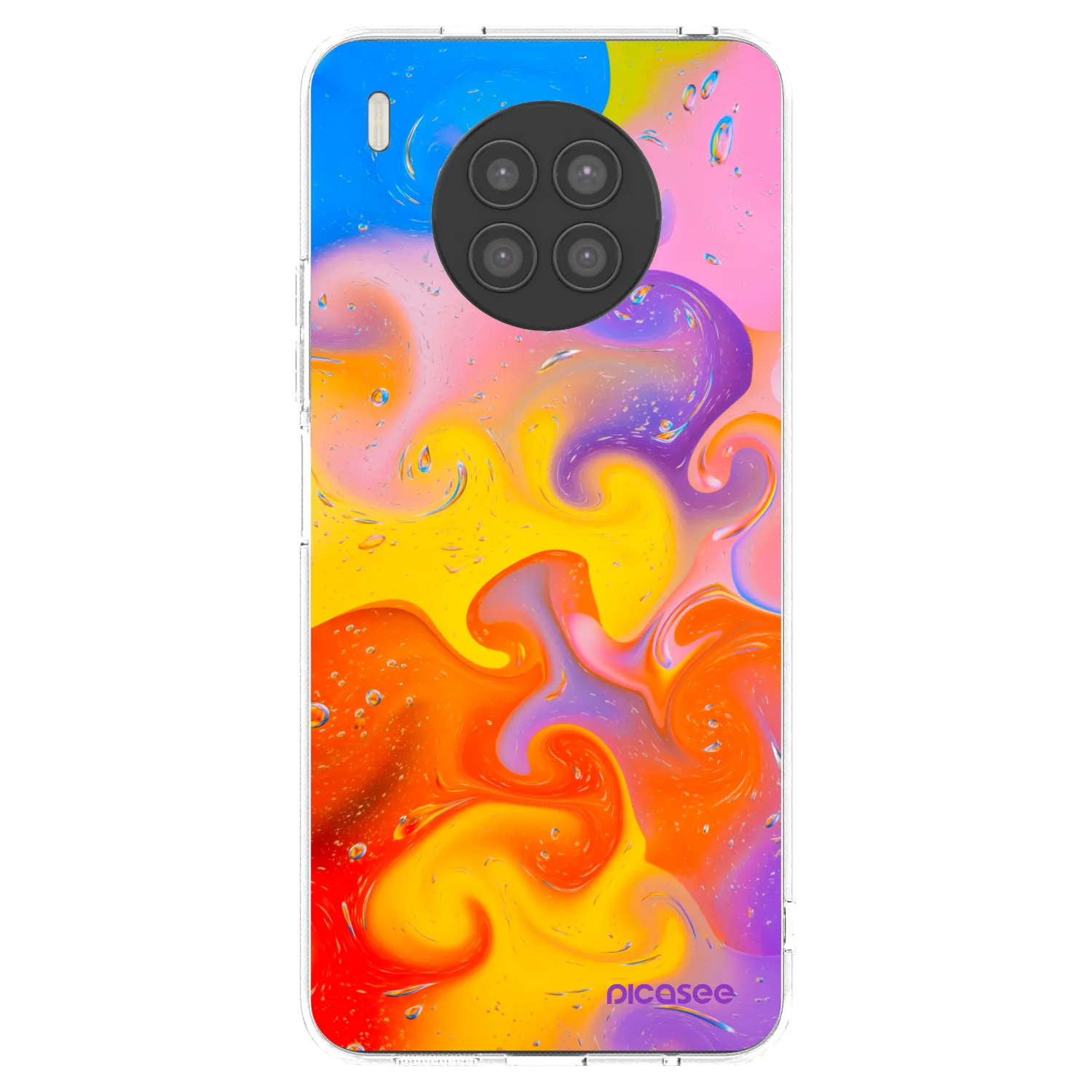 Picasee silikonový průhledný obal pro Huawei Nova 8i - Bubbles