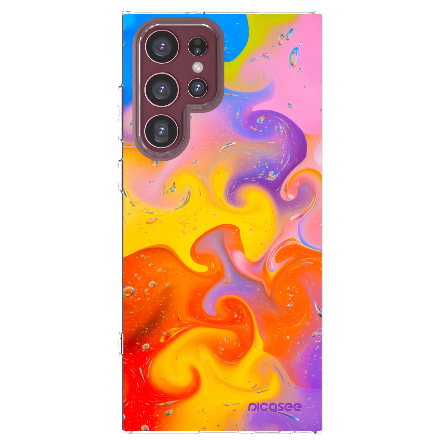 Picasee silikonový průhledný obal pro Samsung Galaxy S22 Ultra 5G - Bubbles