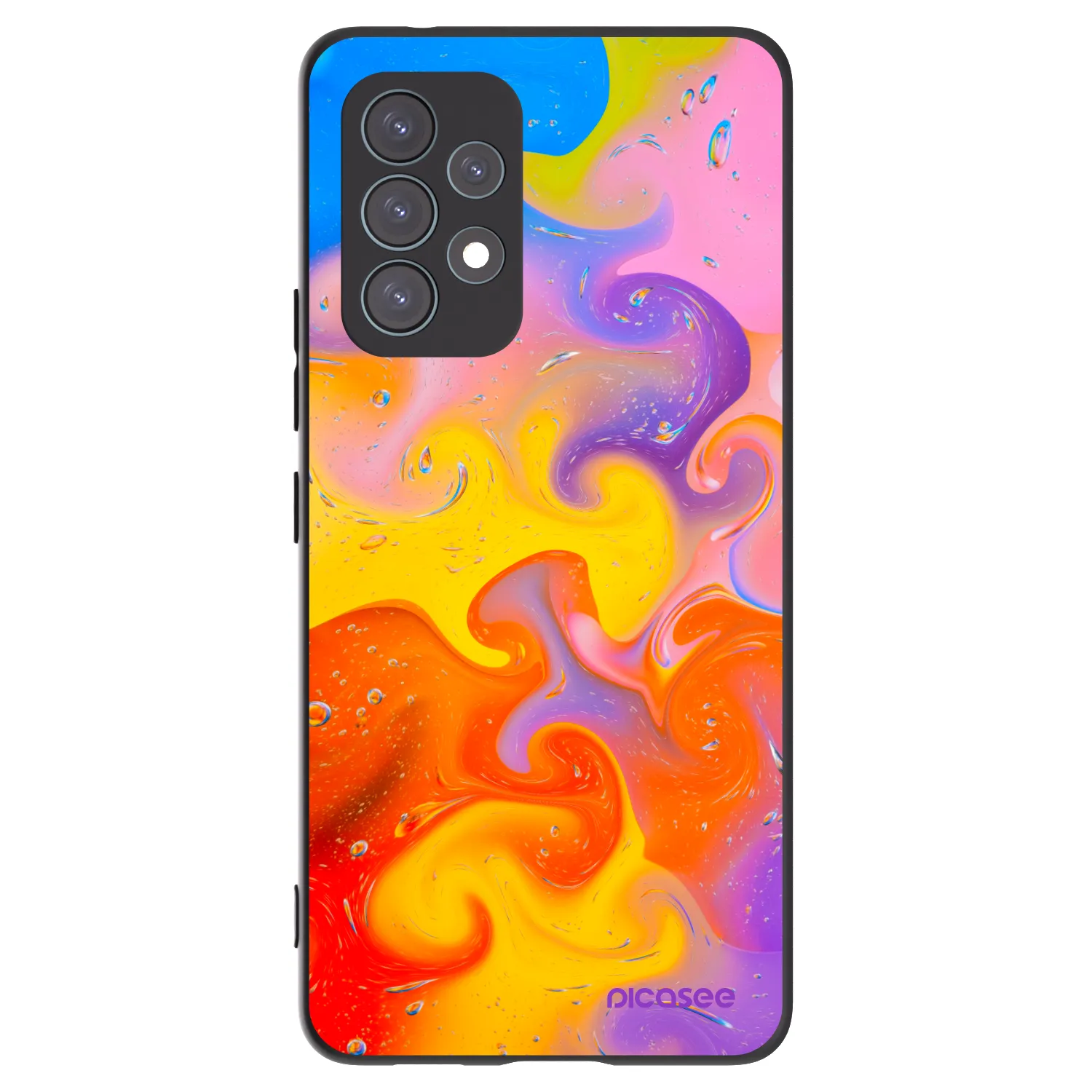 Picasee silikonový černý obal pro Samsung Galaxy A53 5G A536 - Bubbles