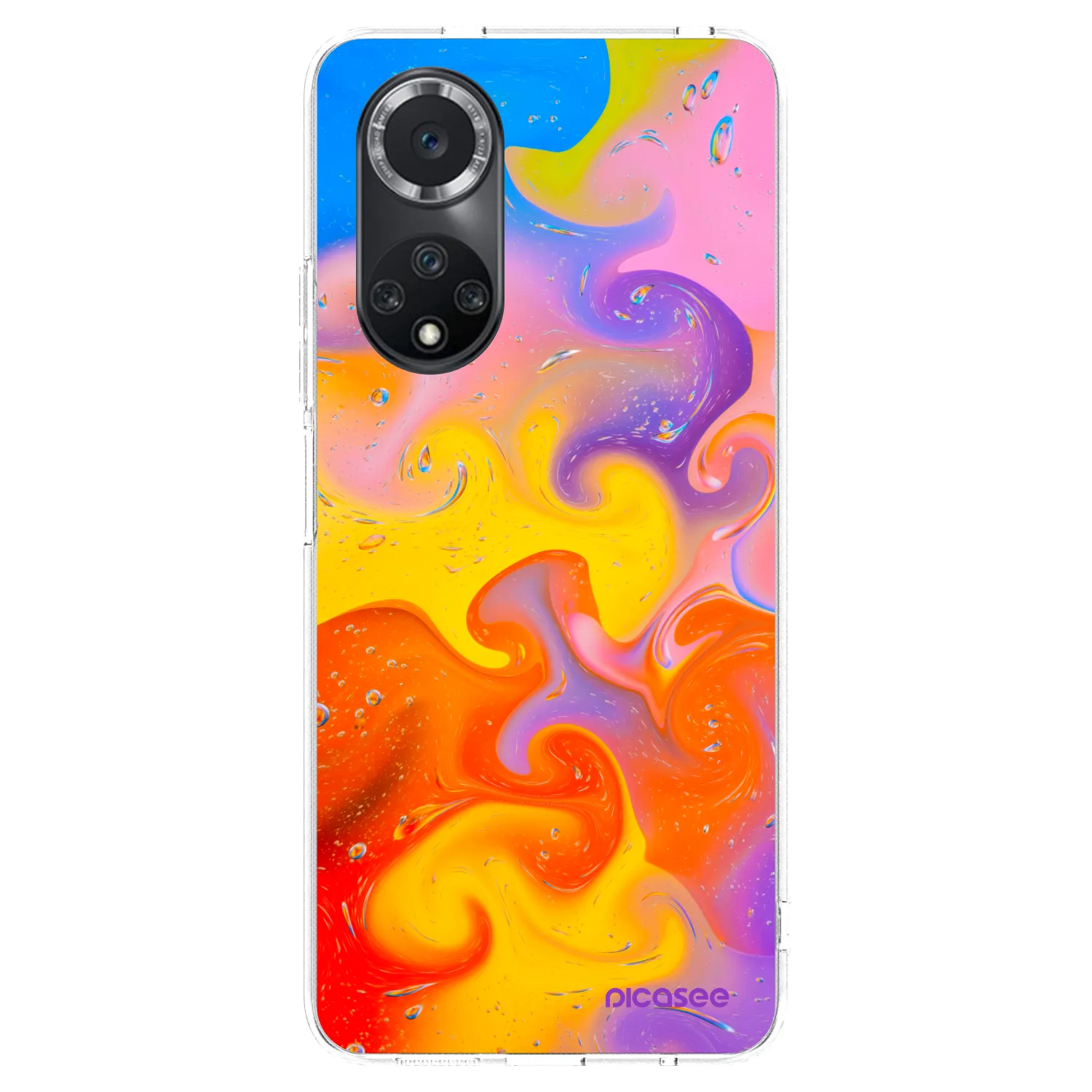 Picasee silikonový průhledný obal pro Huawei Nova 9 SE - Bubbles