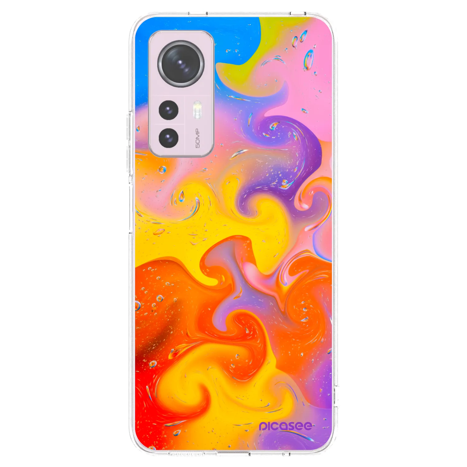 Picasee silikonový průhledný obal pro Xiaomi 12 - Bubbles