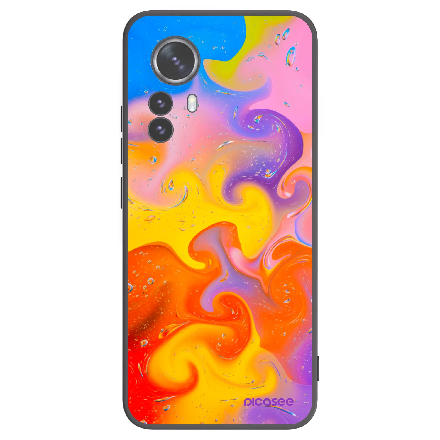 Picasee silikonový černý obal pro Xiaomi 12 Pro - Bubbles