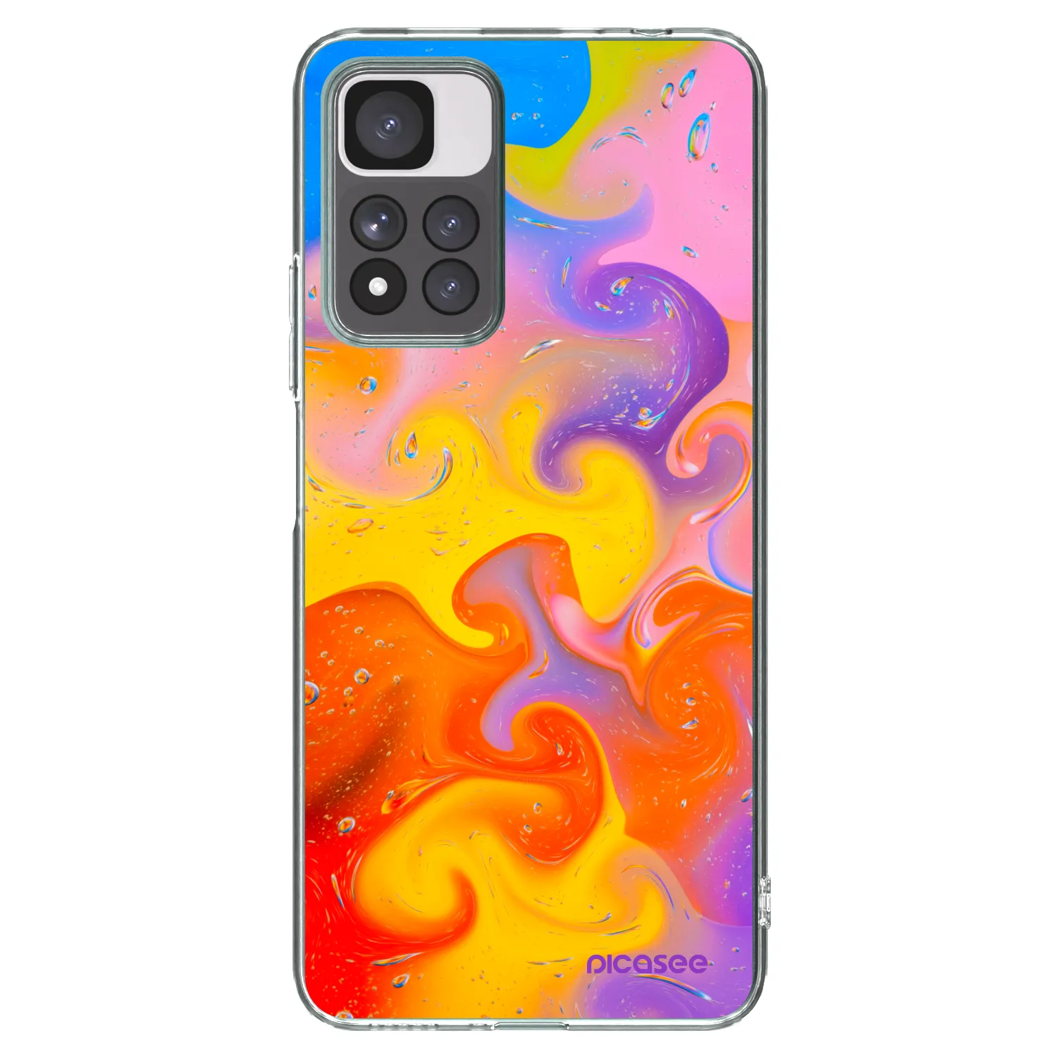 Picasee silikonový průhledný obal pro Xiaomi Redmi Note 11 Pro+ 5G - Bubbles