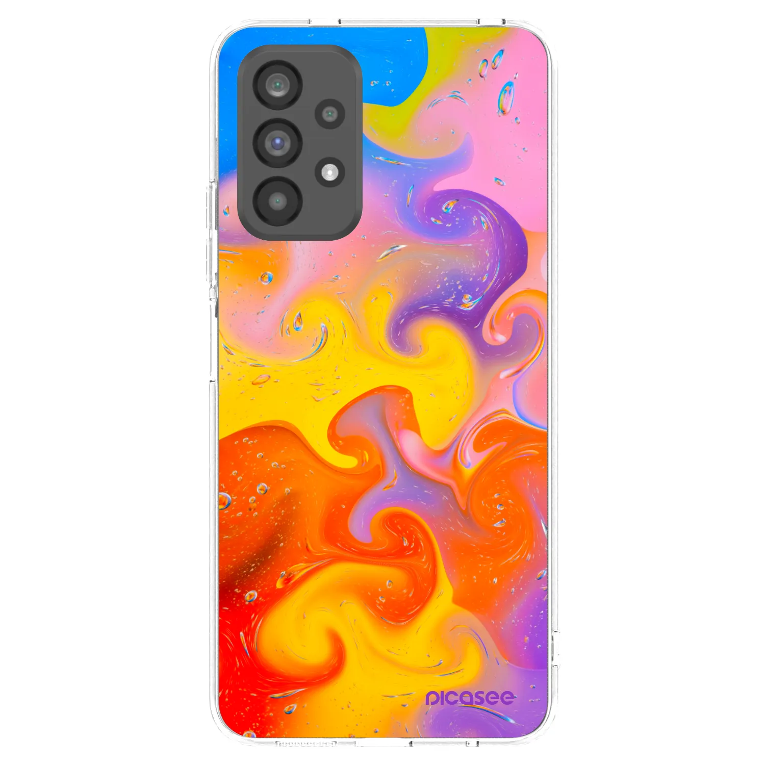 Picasee silikonový průhledný obal pro Samsung Galaxy A73 5G - Bubbles