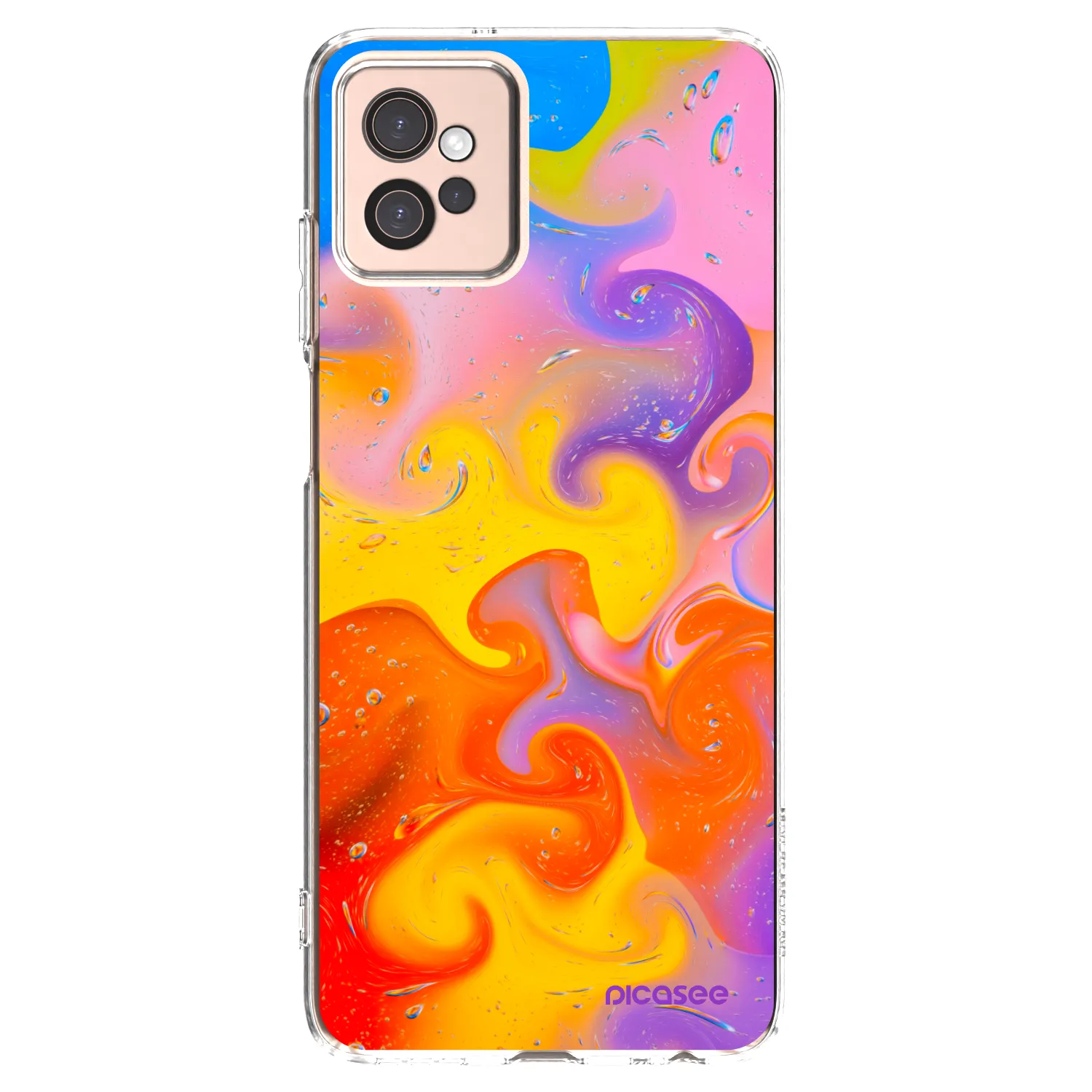 Picasee silikonový průhledný obal pro Motorola Moto G32 - Bubbles