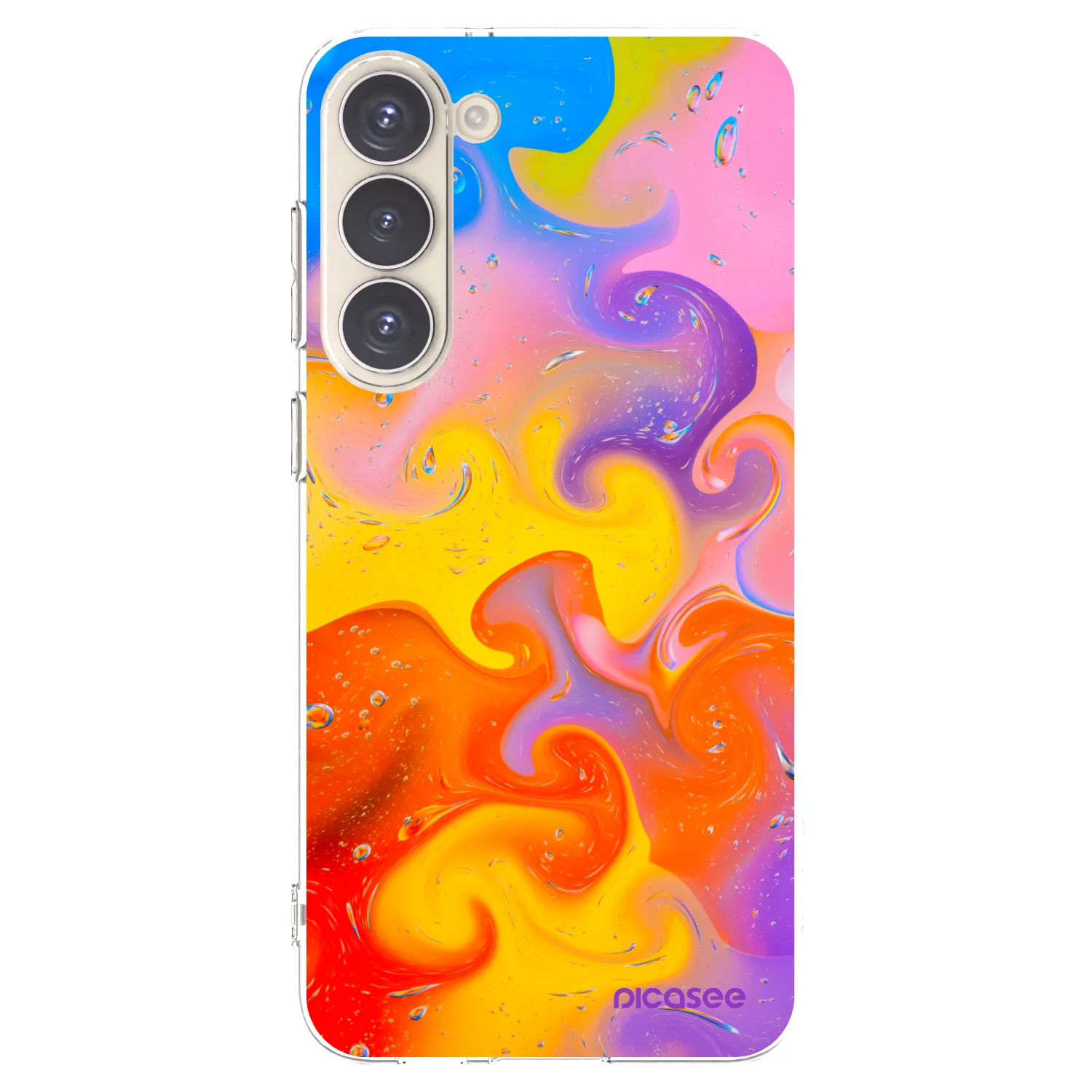 Picasee silikonový průhledný obal pro Samsung Galaxy S23+ 5G - Bubbles