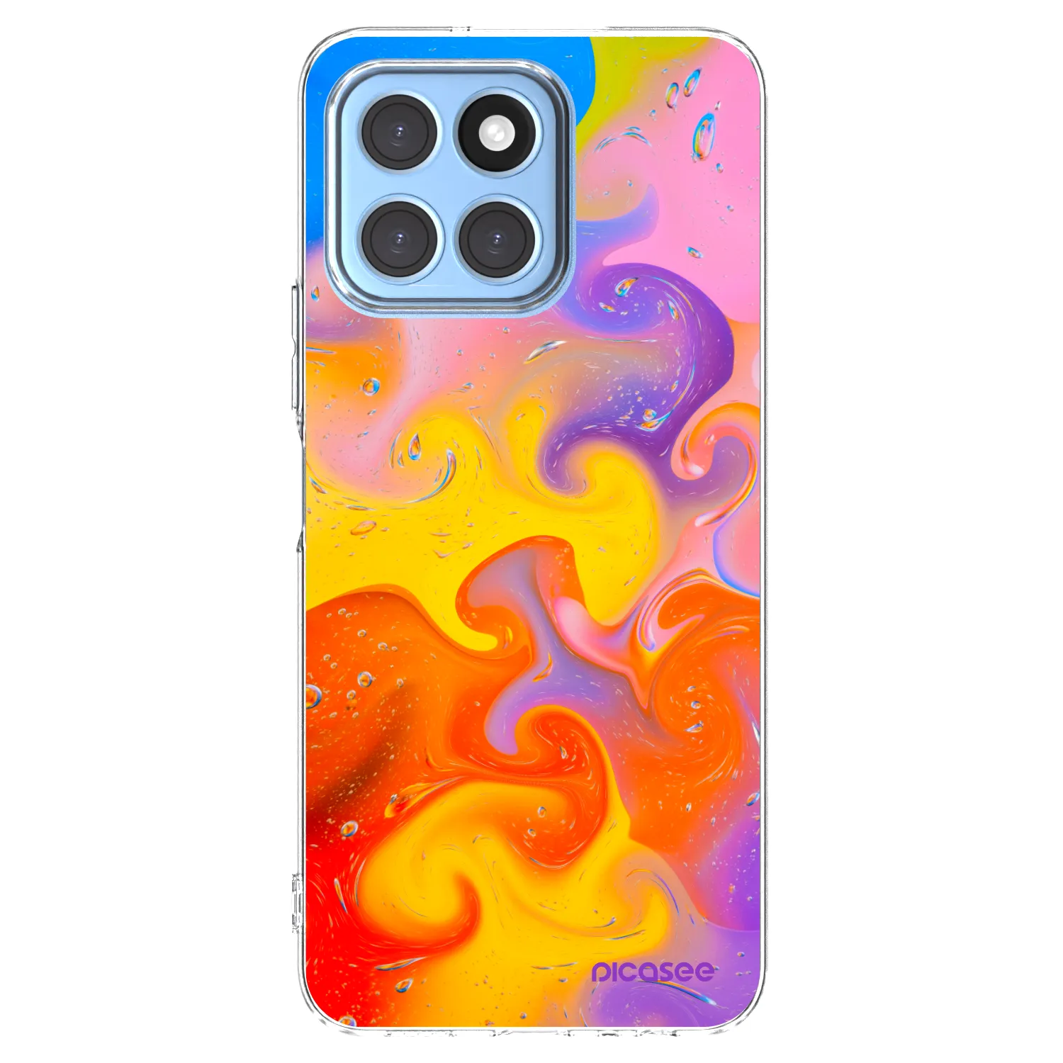 Picasee silikonový průhledný obal pro Honor X8 5G - Bubbles