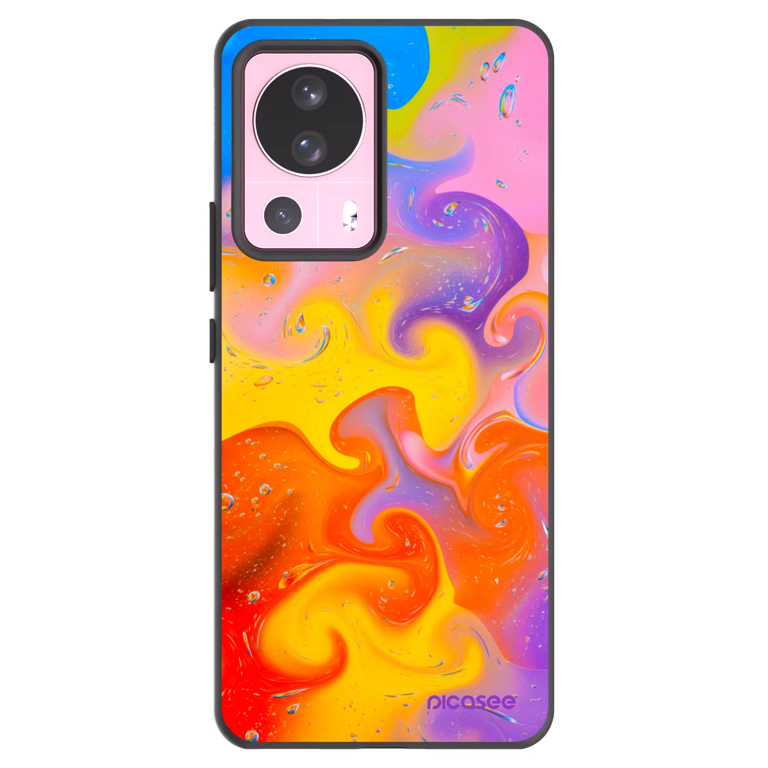 Picasee silikonový černý obal pro Xiaomi 13 Lite - Bubbles