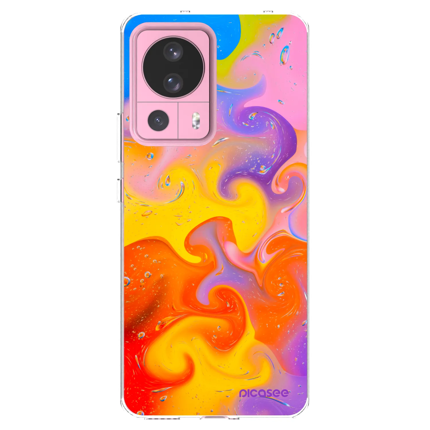 Picasee silikonový průhledný obal pro Xiaomi 13 Lite - Bubbles