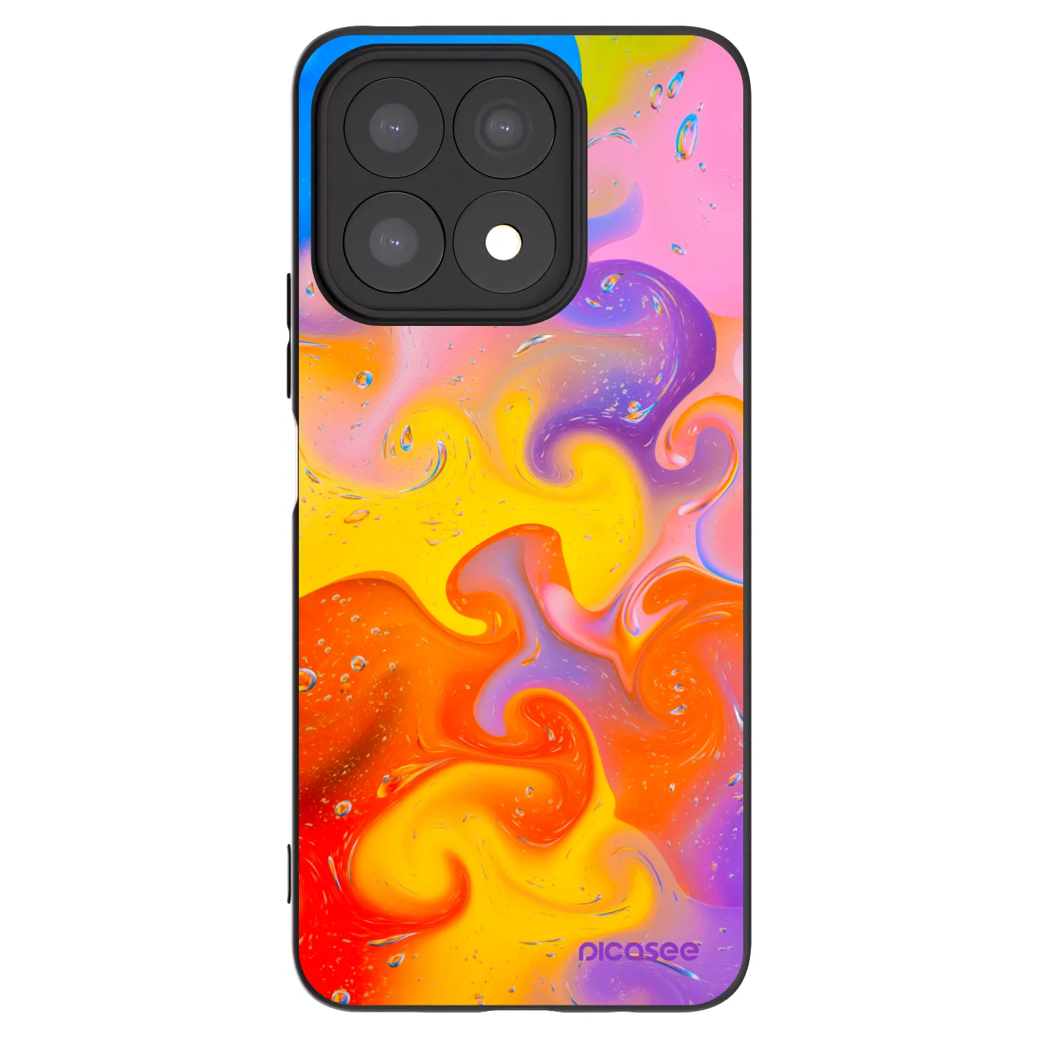 Picasee silikonový černý obal pro Honor X8a - Bubbles
