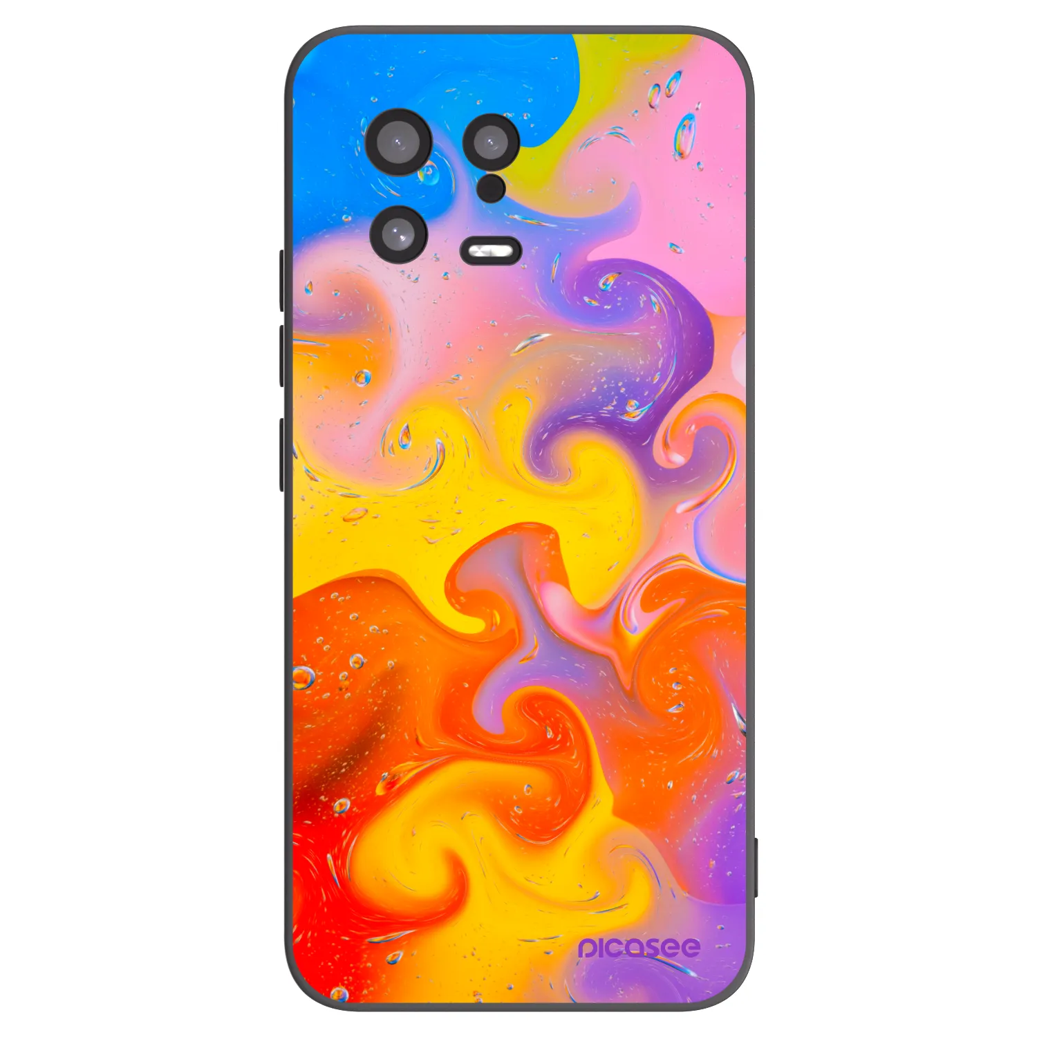 Picasee silikonový černý obal pro Xiaomi 13 - Bubbles