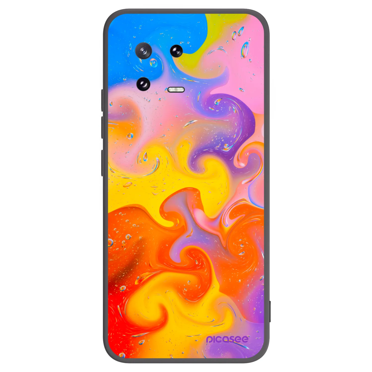 Picasee silikonový černý obal pro Xiaomi 13 Pro - Bubbles