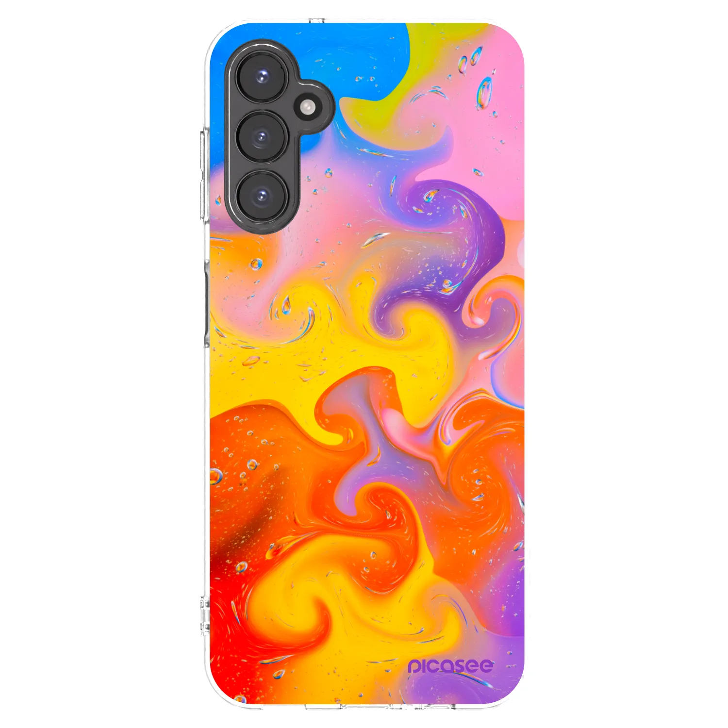 Picasee silikonový průhledný obal pro Samsung Galaxy A14 4G A145R - Bubbles