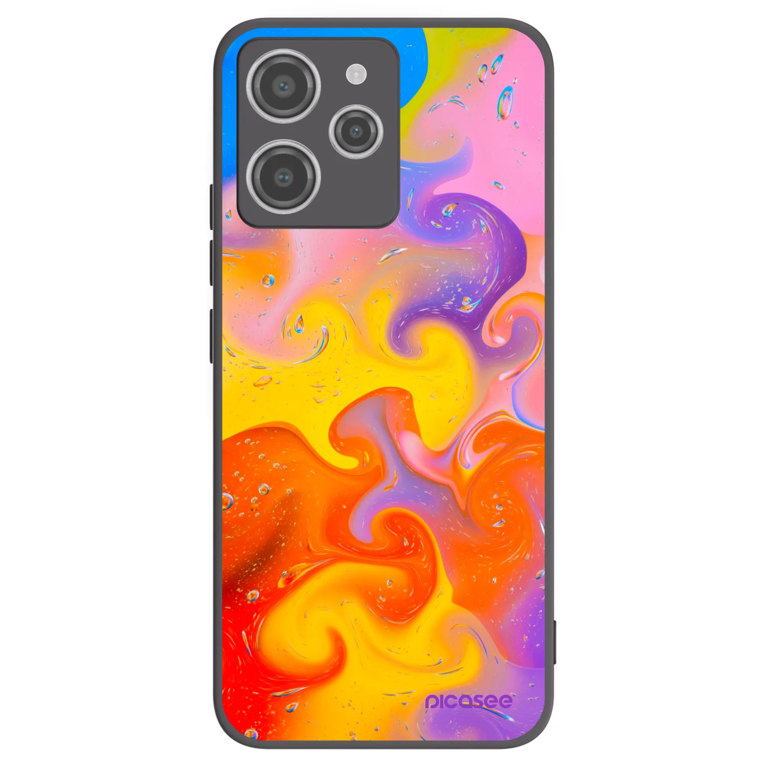 Picasee silikonový černý obal pro Xiaomi Redmi 12 4G - Bubbles