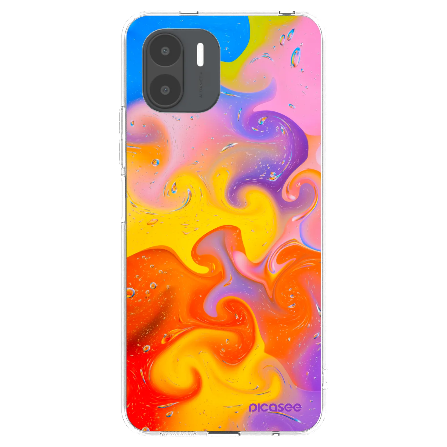 Picasee silikonový průhledný obal pro Xiaomi Redmi A2 - Bubbles