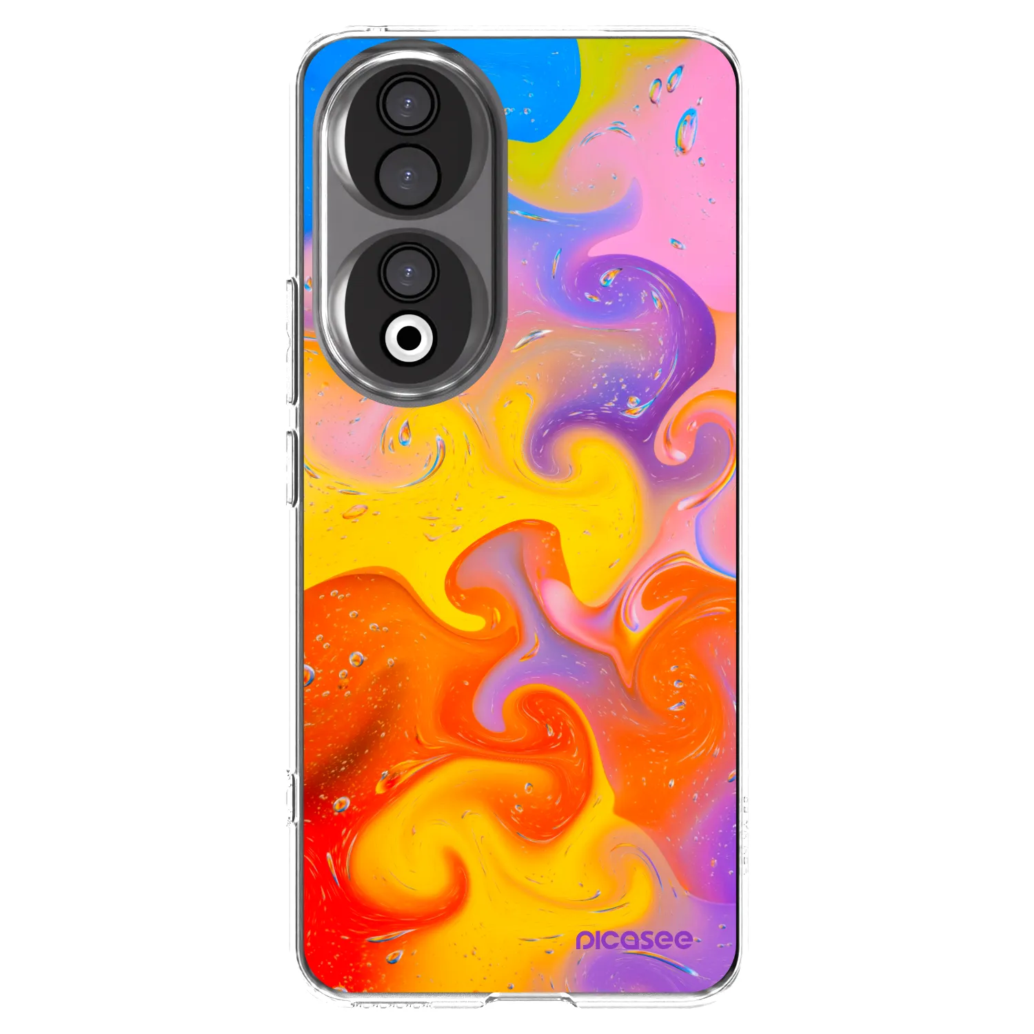 Picasee silikonový průhledný obal pro Honor 90 5G - Bubbles