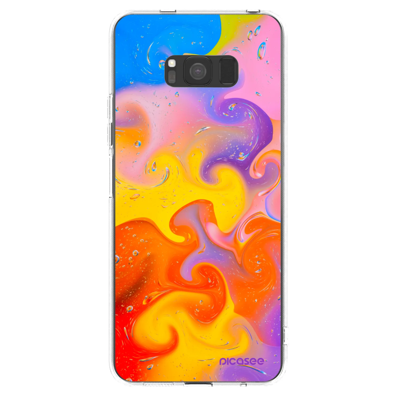Picasee silikonový průhledný obal pro Samsung Galaxy S8 G950F - Bubbles