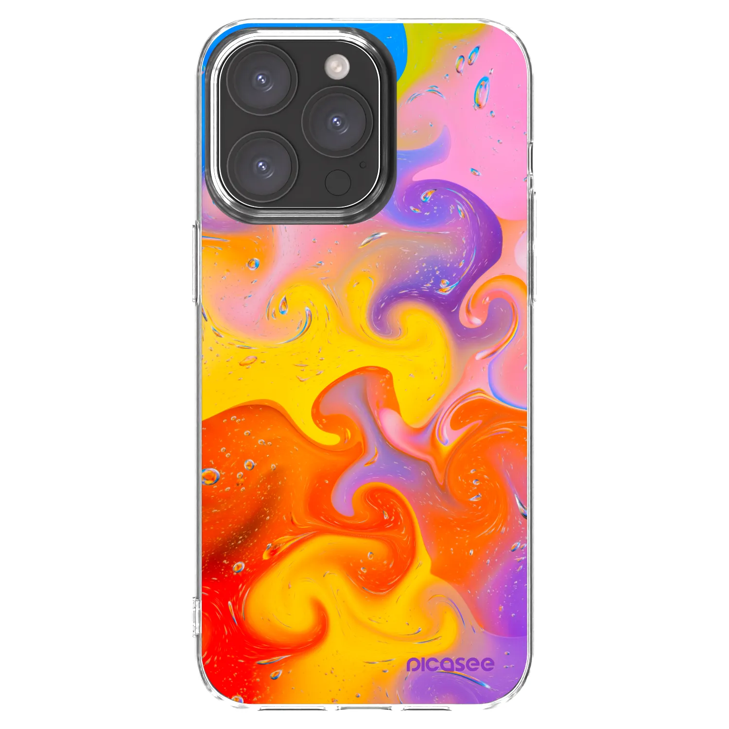 Picasee silikonový průhledný obal pro Apple iPhone 15 Pro Max - Bubbles