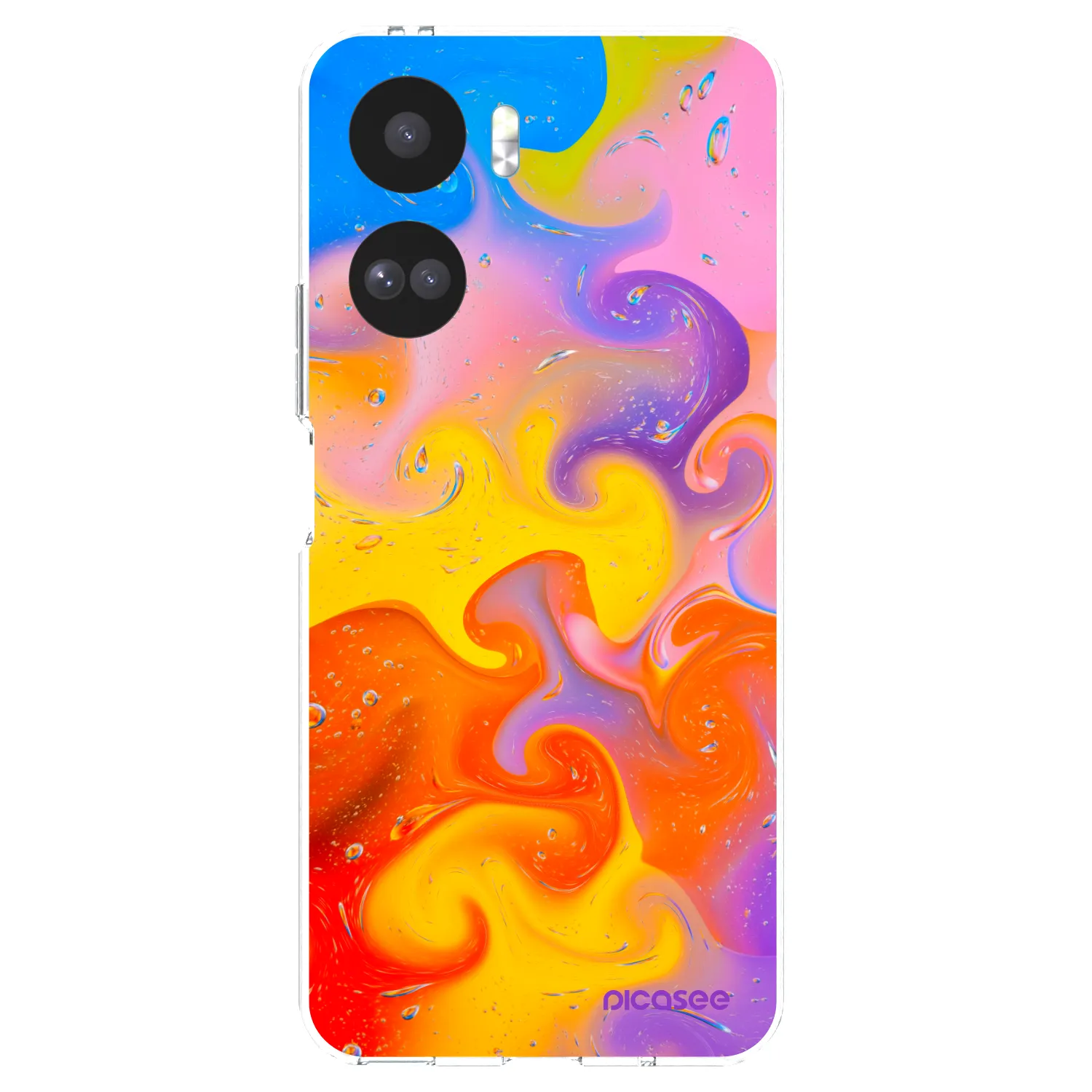 Picasee silikonový průhledný obal pro Honor 90 Lite 5G - Bubbles