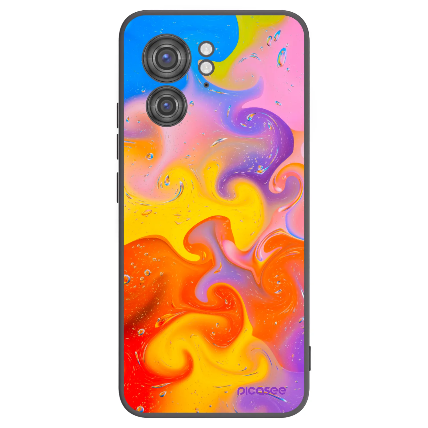 Picasee silikonový černý obal pro Motorola Edge 40 - Bubbles