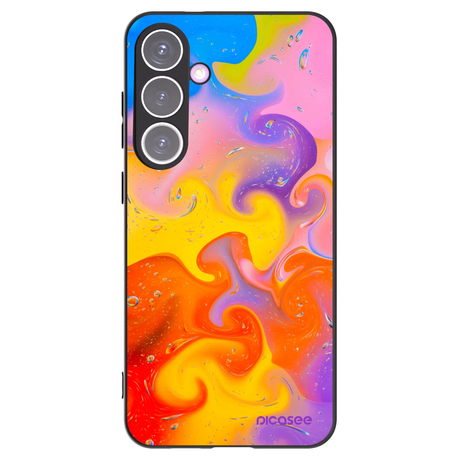 Picasee silikonový černý obal pro Samsung Galaxy S24+ S926B 5G - Bubbles