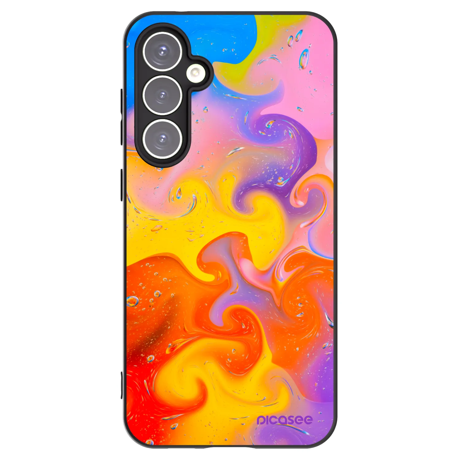 Picasee silikonový černý obal pro Samsung Galaxy S23 FE S711B - Bubbles