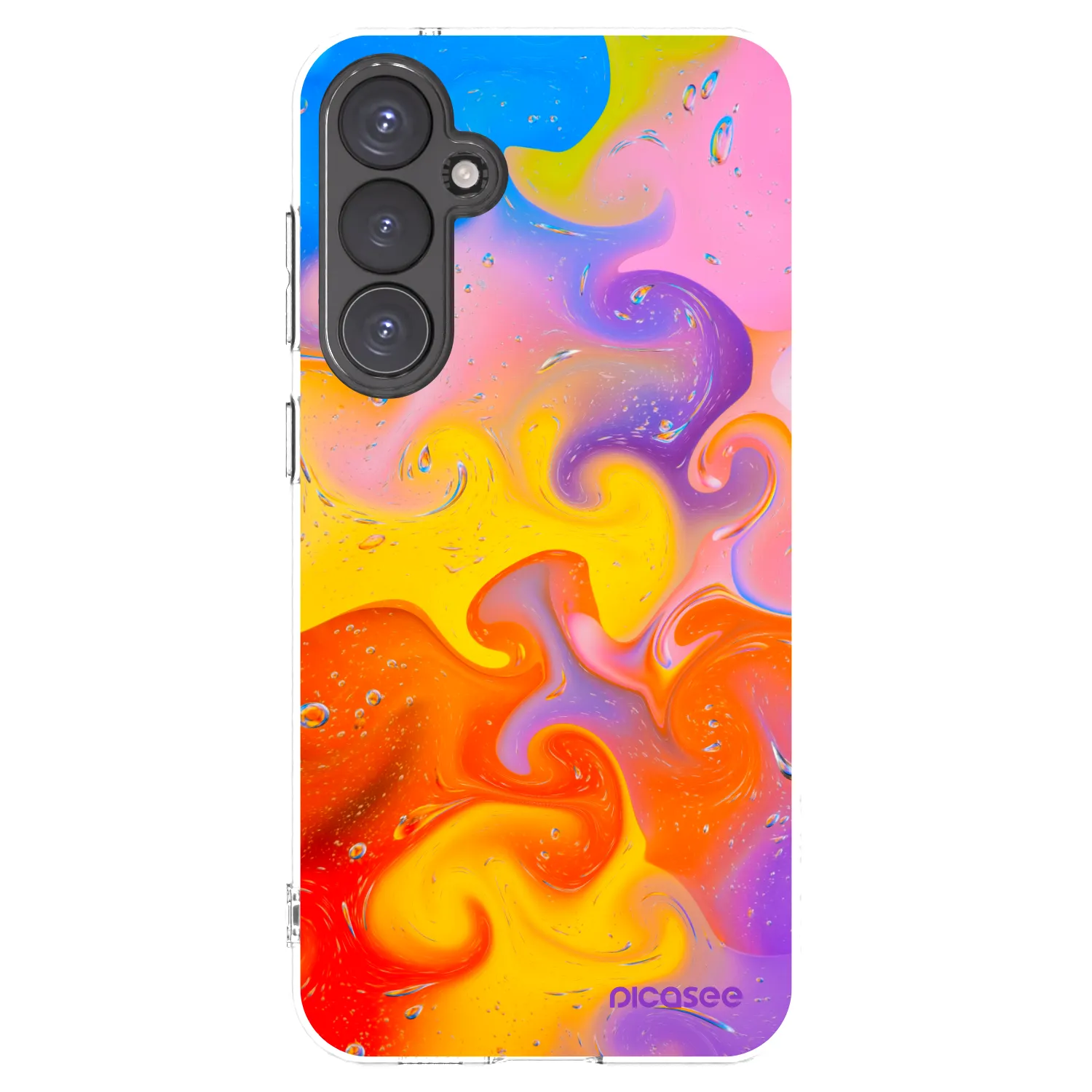 Picasee silikonový průhledný obal pro Samsung Galaxy S23 FE S711B - Bubbles
