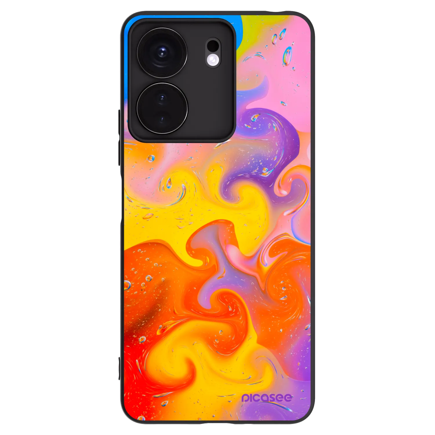 Picasee silikonový černý obal pro Xiaomi Redmi 13C 4G - Bubbles