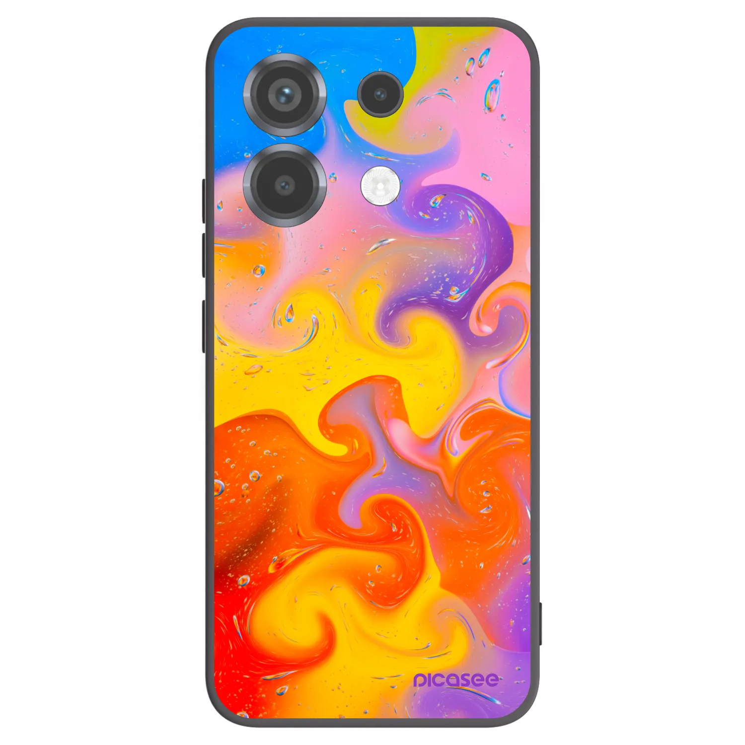 Picasee silikonový černý obal pro Xiaomi Poco X6 - Bubbles