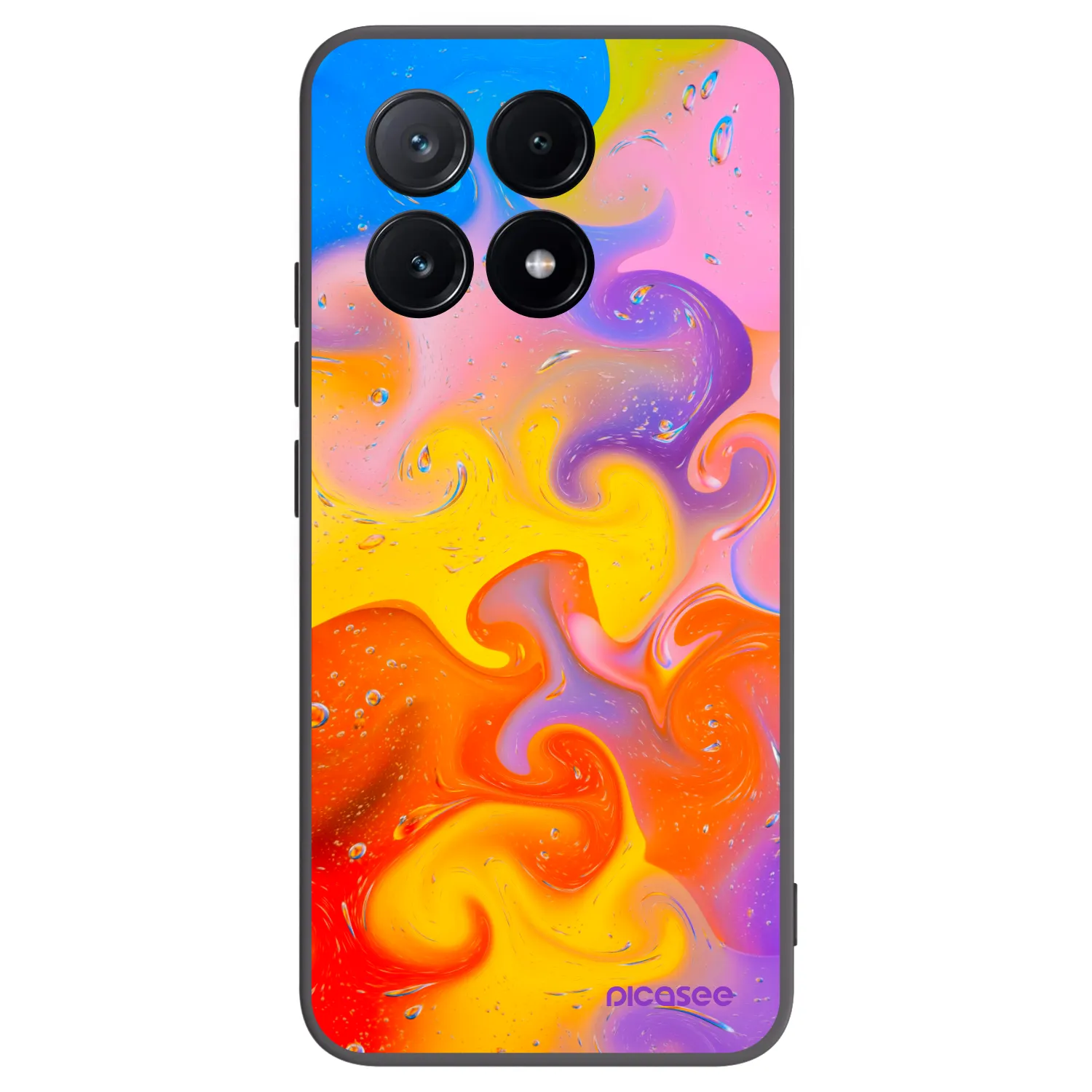 Picasee silikonový černý obal pro Xiaomi Poco X6 Pro - Bubbles