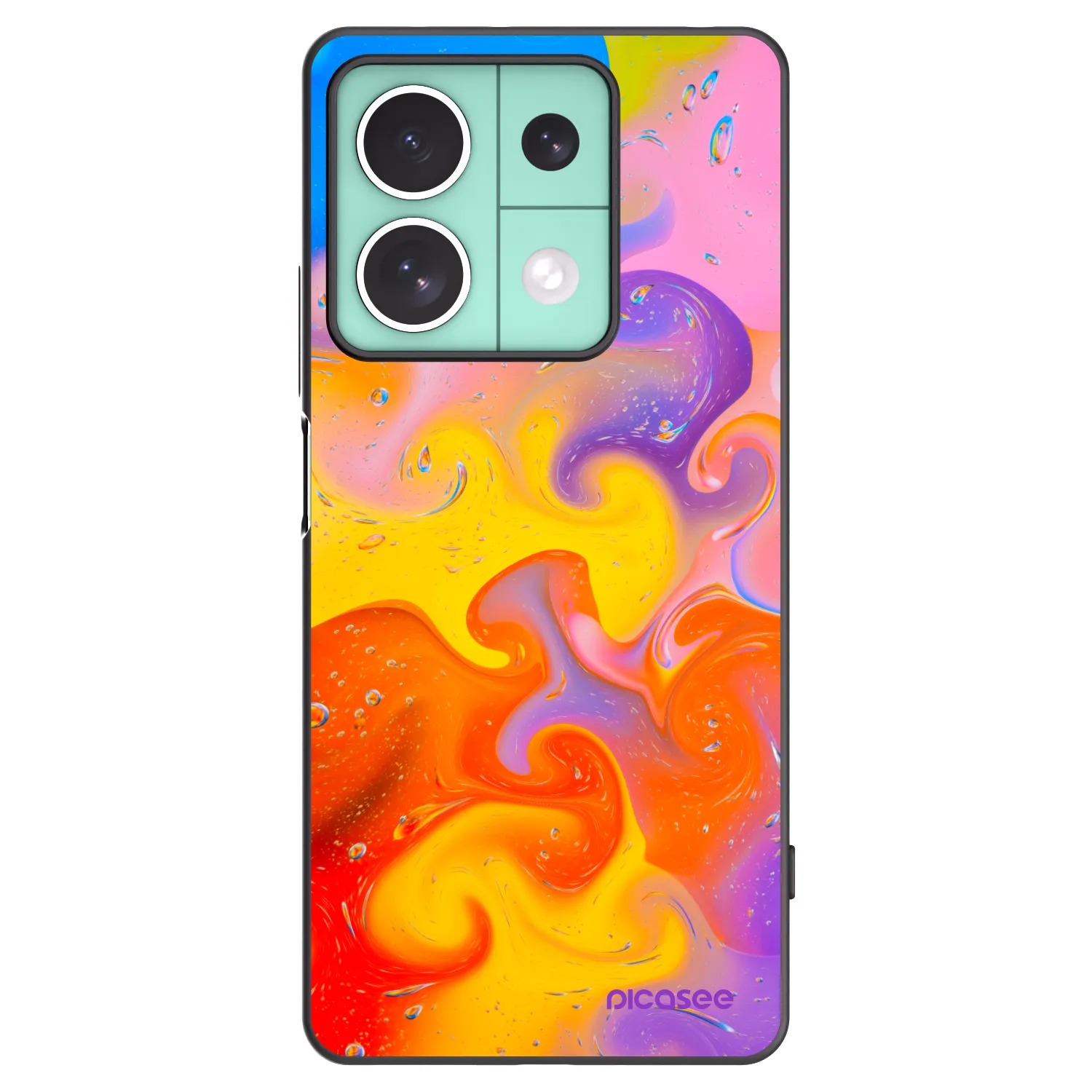 Picasee silikonový černý obal pro Xiaomi Redmi Note 13 5G - Bubbles
