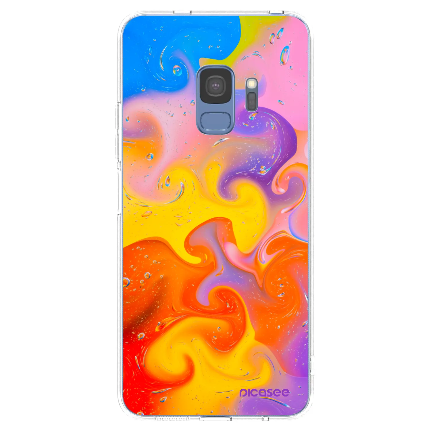 Picasee silikonový průhledný obal pro Samsung Galaxy S9 G960F - Bubbles