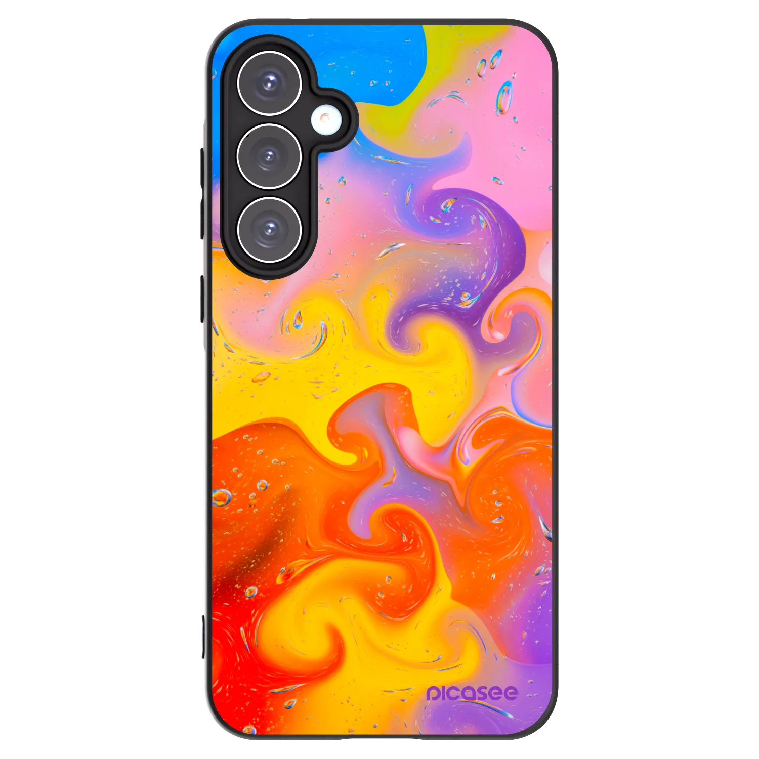 Picasee silikonový černý obal pro Samsung Galaxy A55 5G A556B - Bubbles