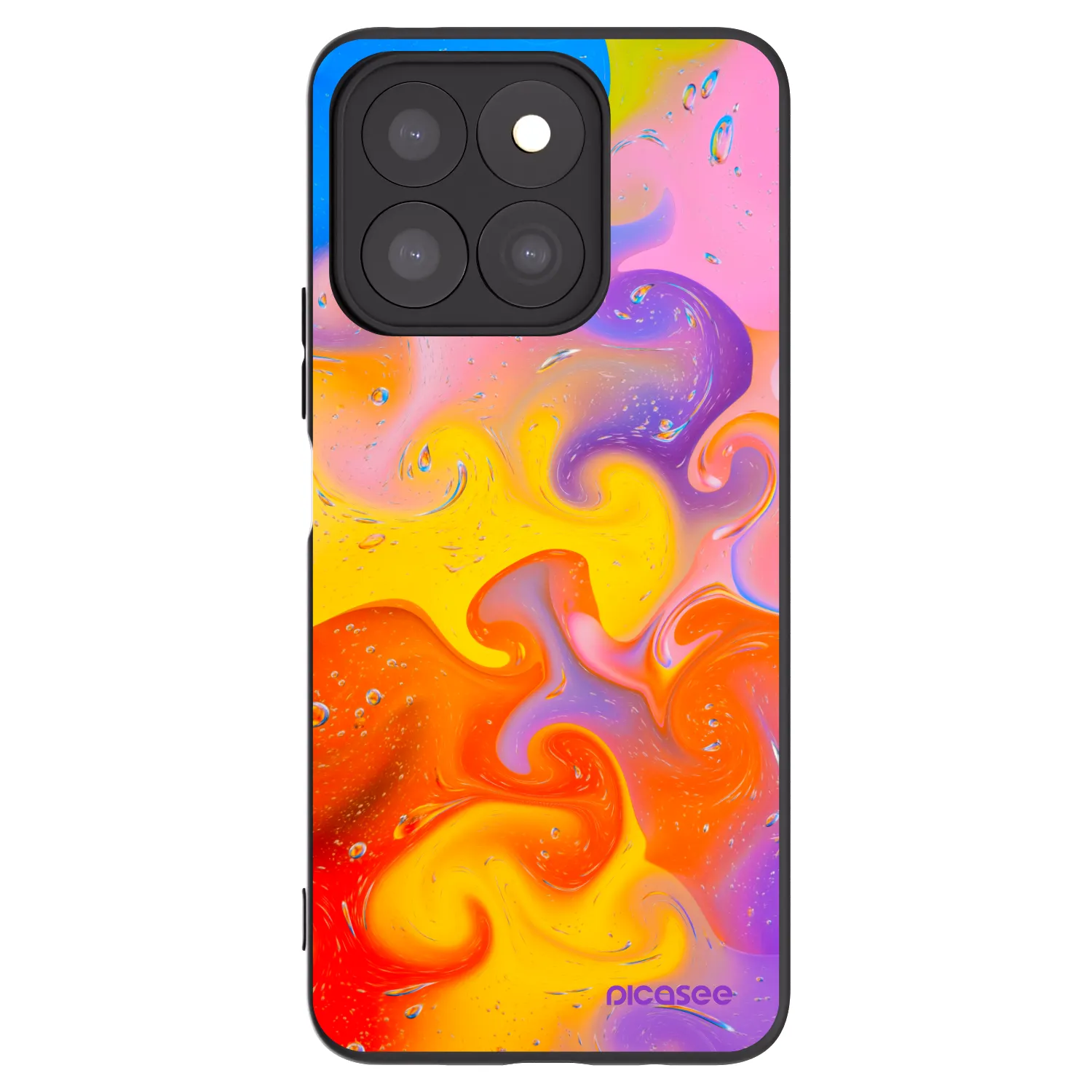 Picasee silikonový černý obal pro Honor X8b - Bubbles