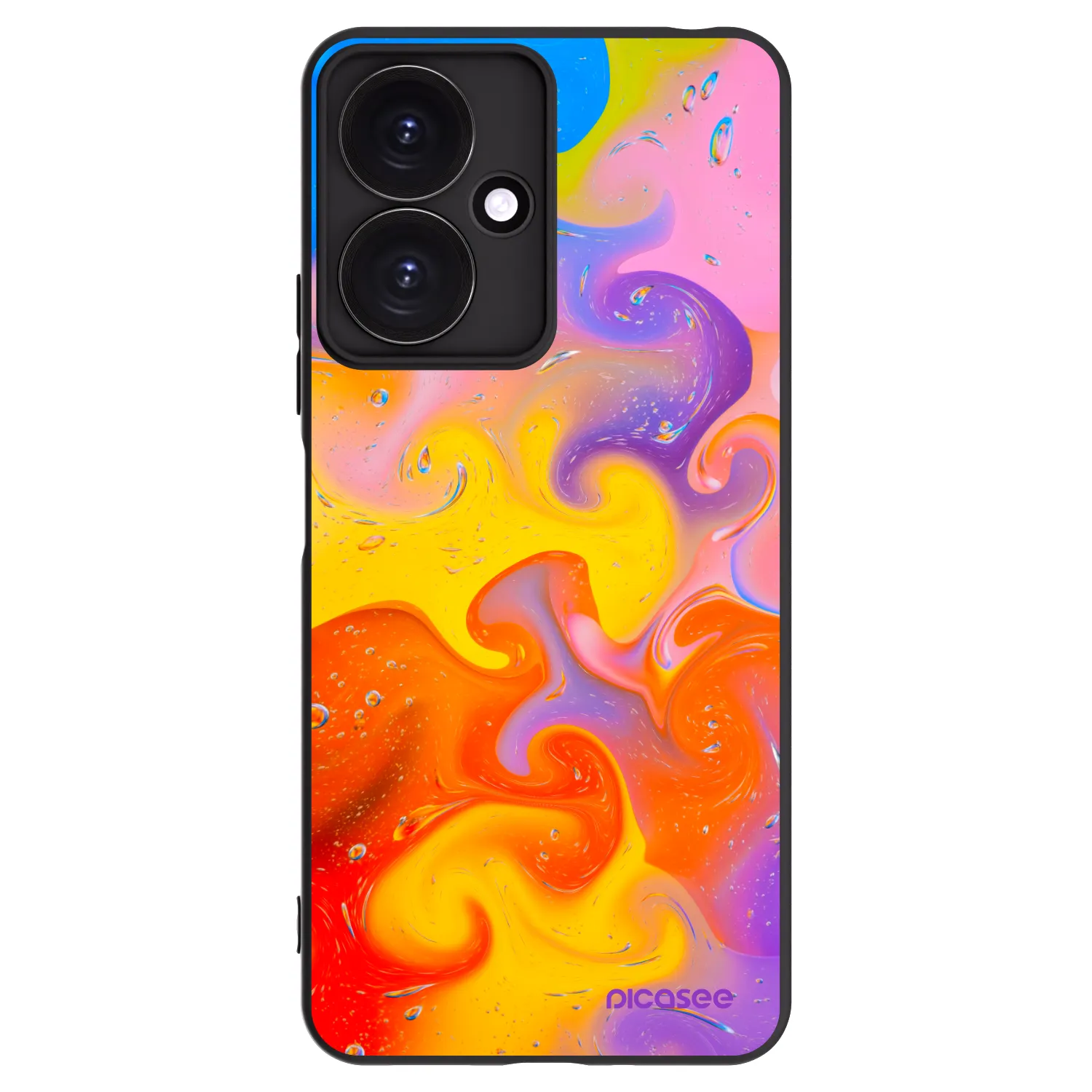 Picasee silikonový černý obal pro Xiaomi Redmi 13C 5G - Bubbles