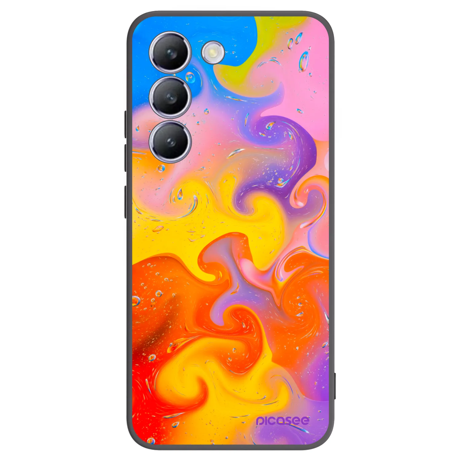 Picasee silikonový černý obal pro Vivo V40 SE 5G - Bubbles
