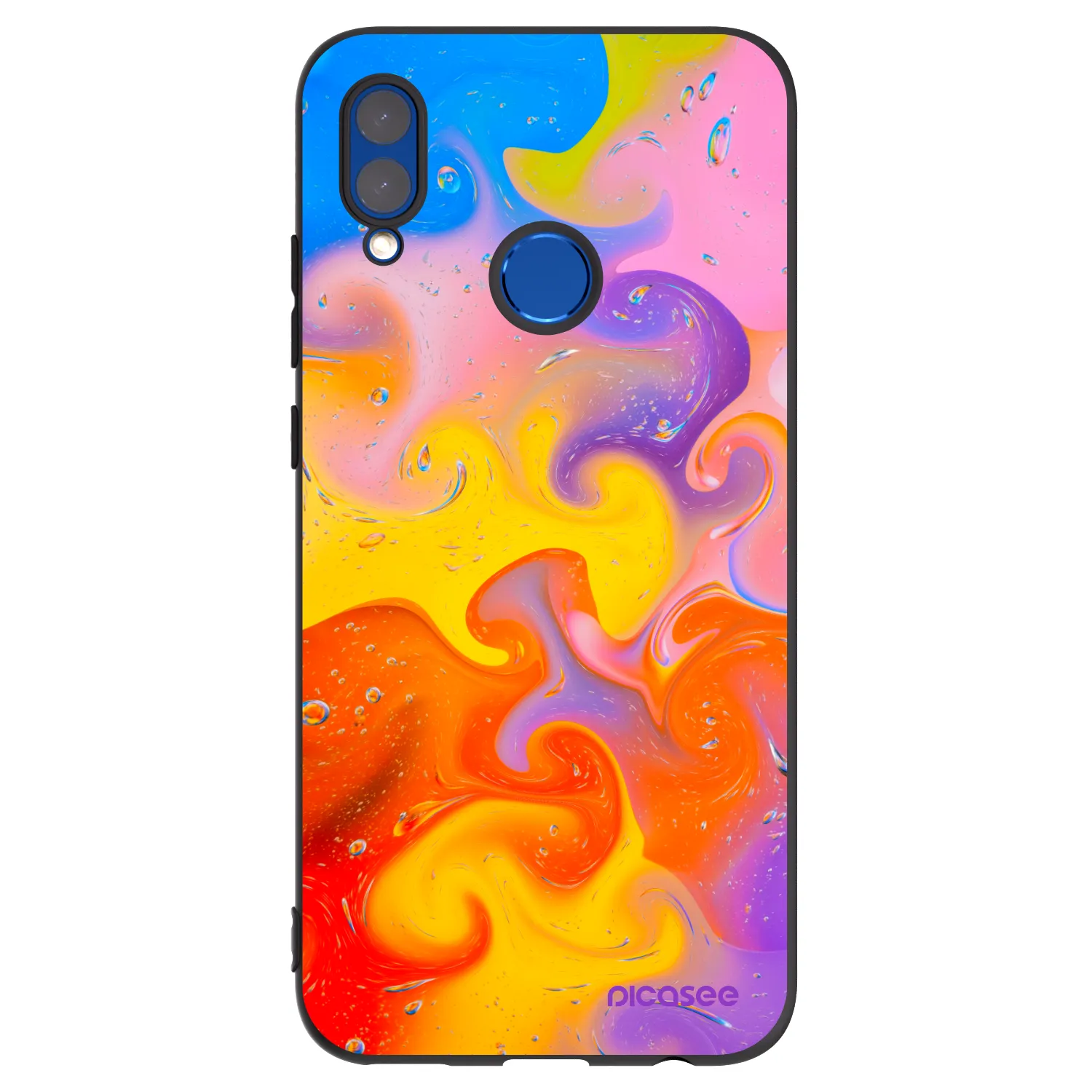 Picasee silikonový černý obal pro Huawei P Smart 2019 - Bubbles