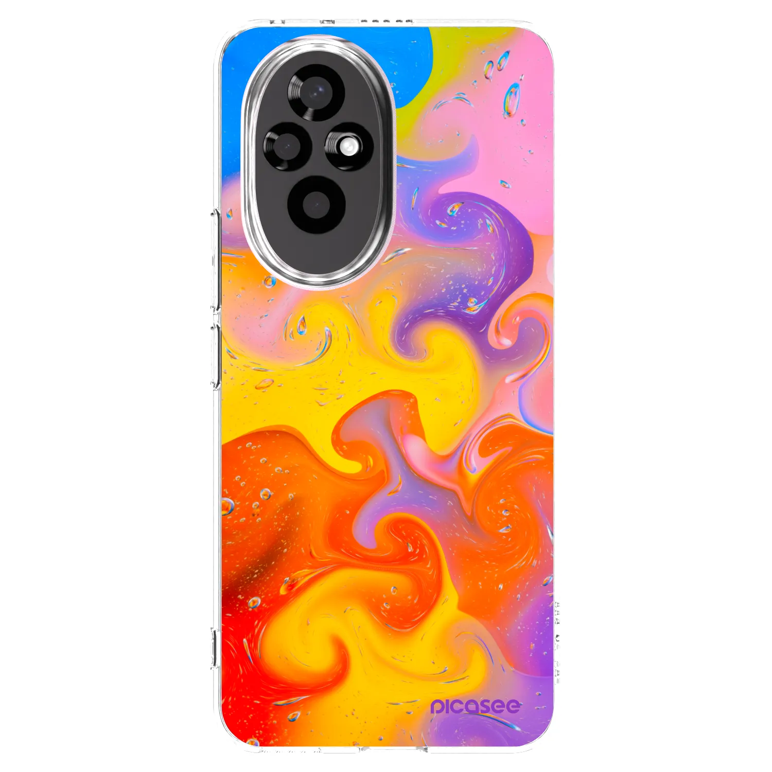 Picasee silikonový průhledný obal pro Honor 200 Pro 5G - Bubbles