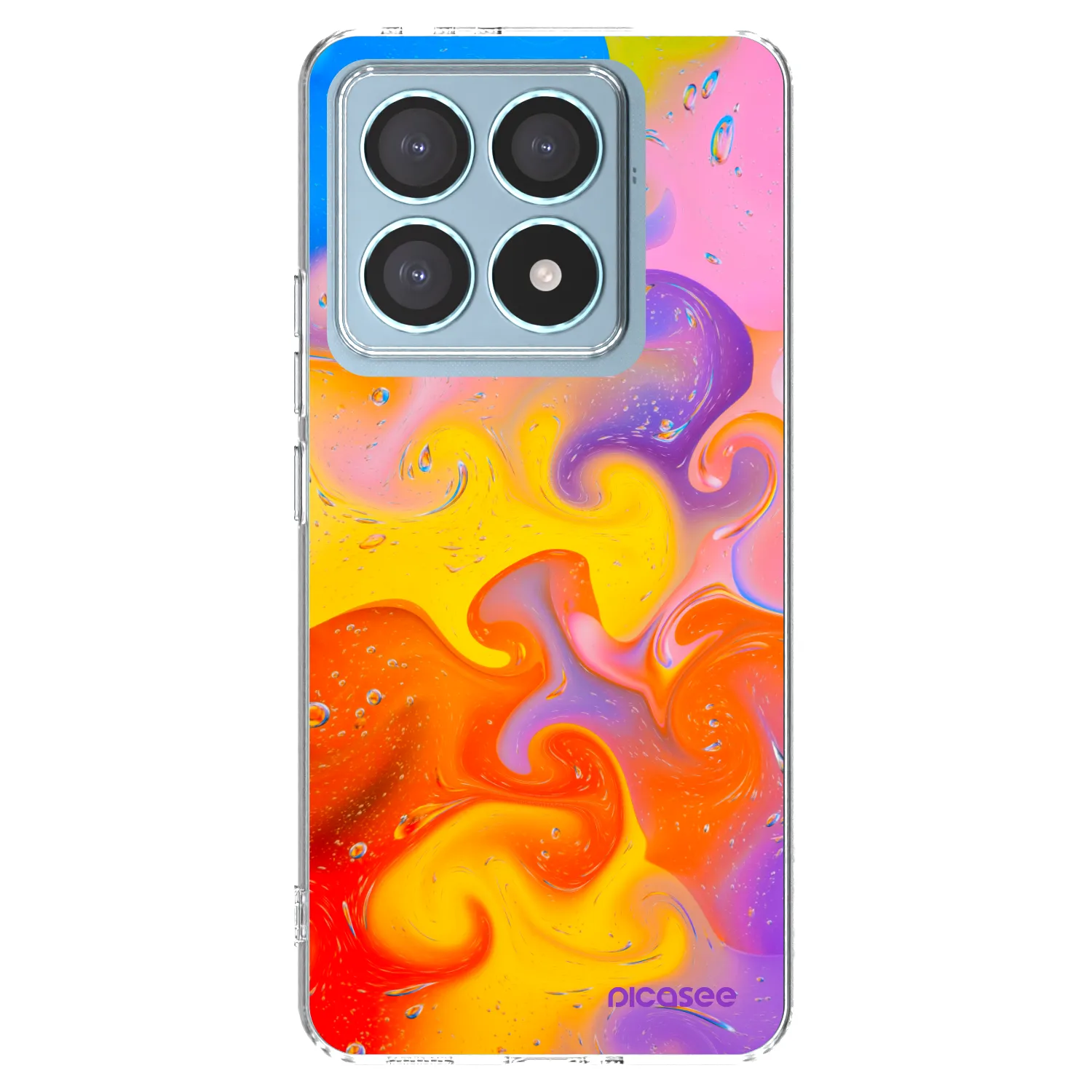 Picasee silikonový průhledný obal pro Xiaomi 14T Pro - Bubbles