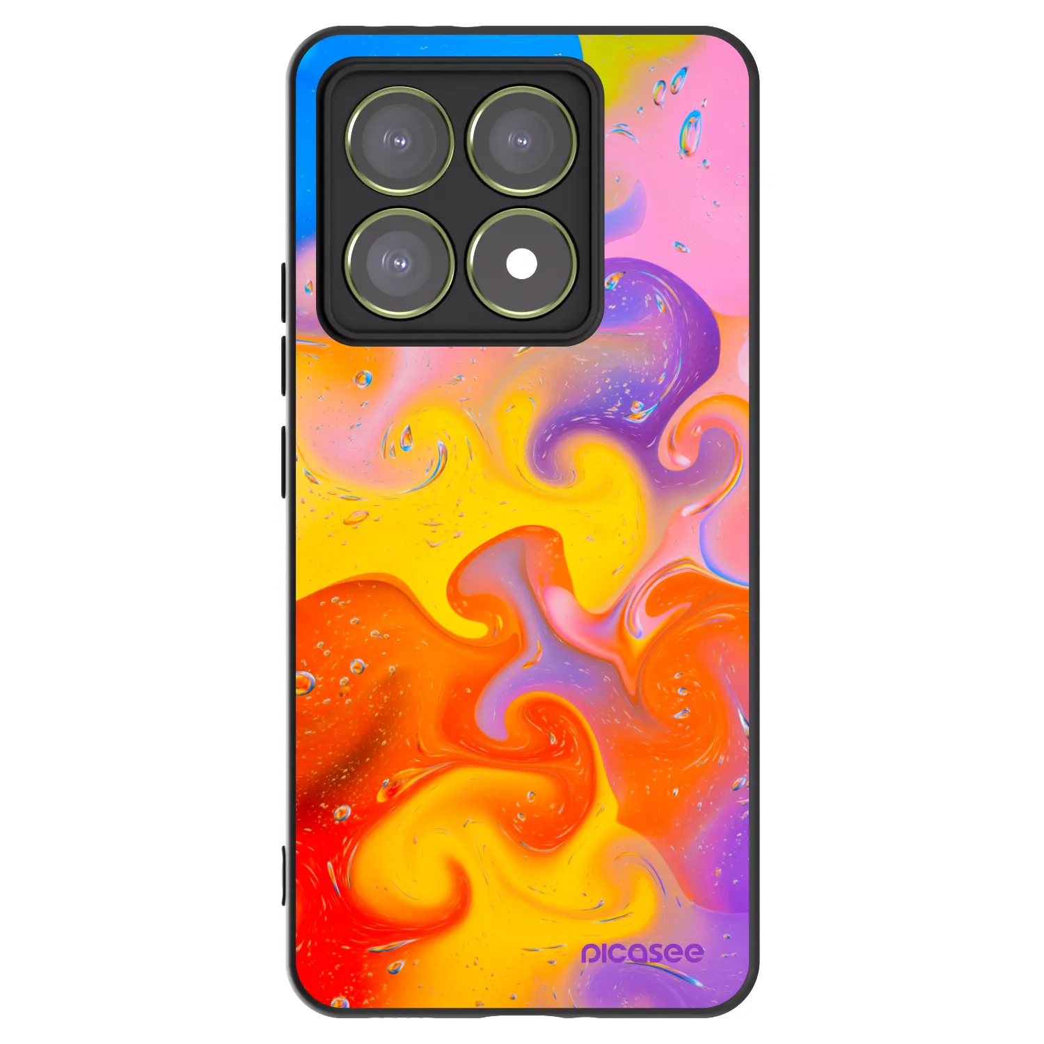 Picasee silikonový černý obal pro Xiaomi 14T - Bubbles