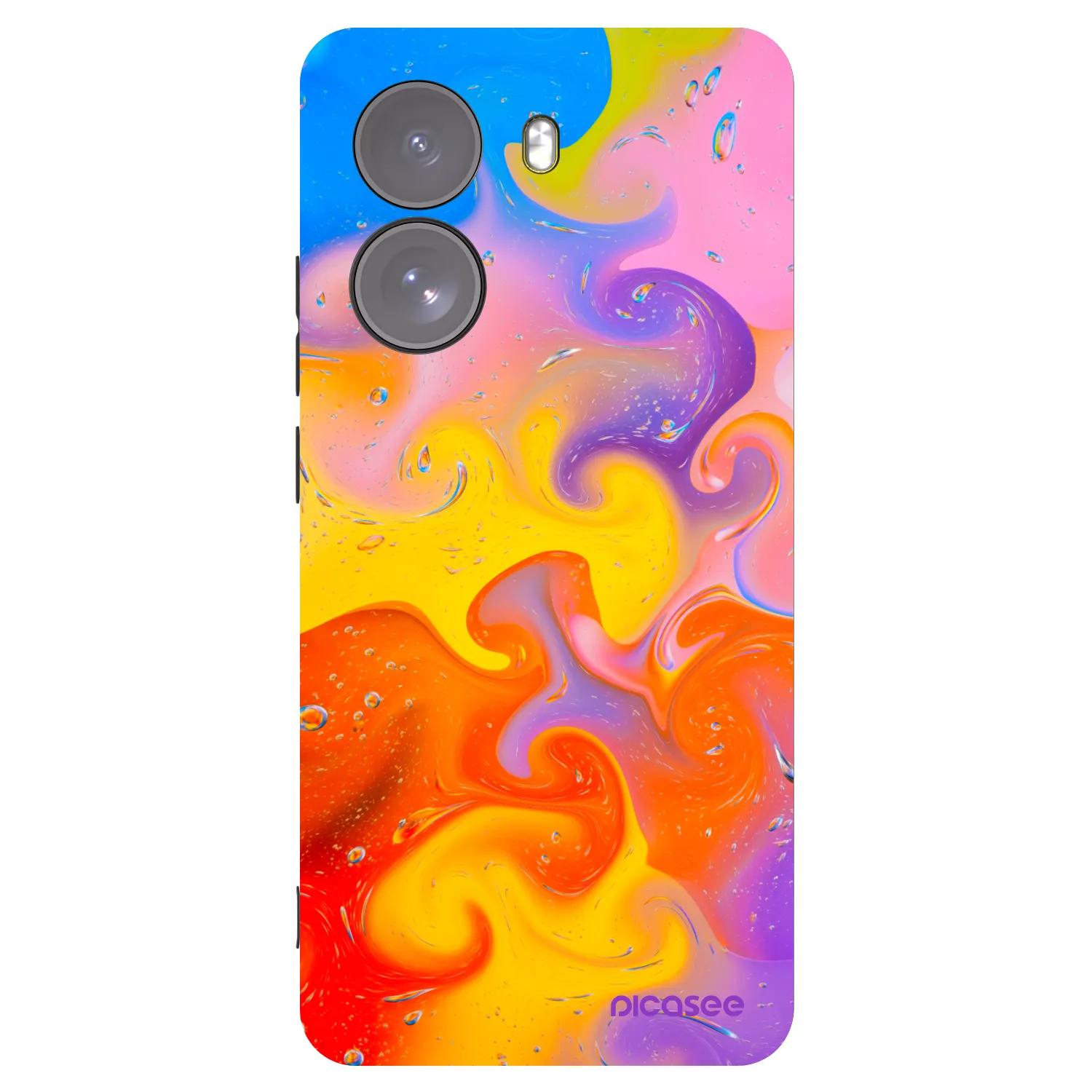 Picasee silikonový černý obal pro Xiaomi Poco X7 - Bubbles